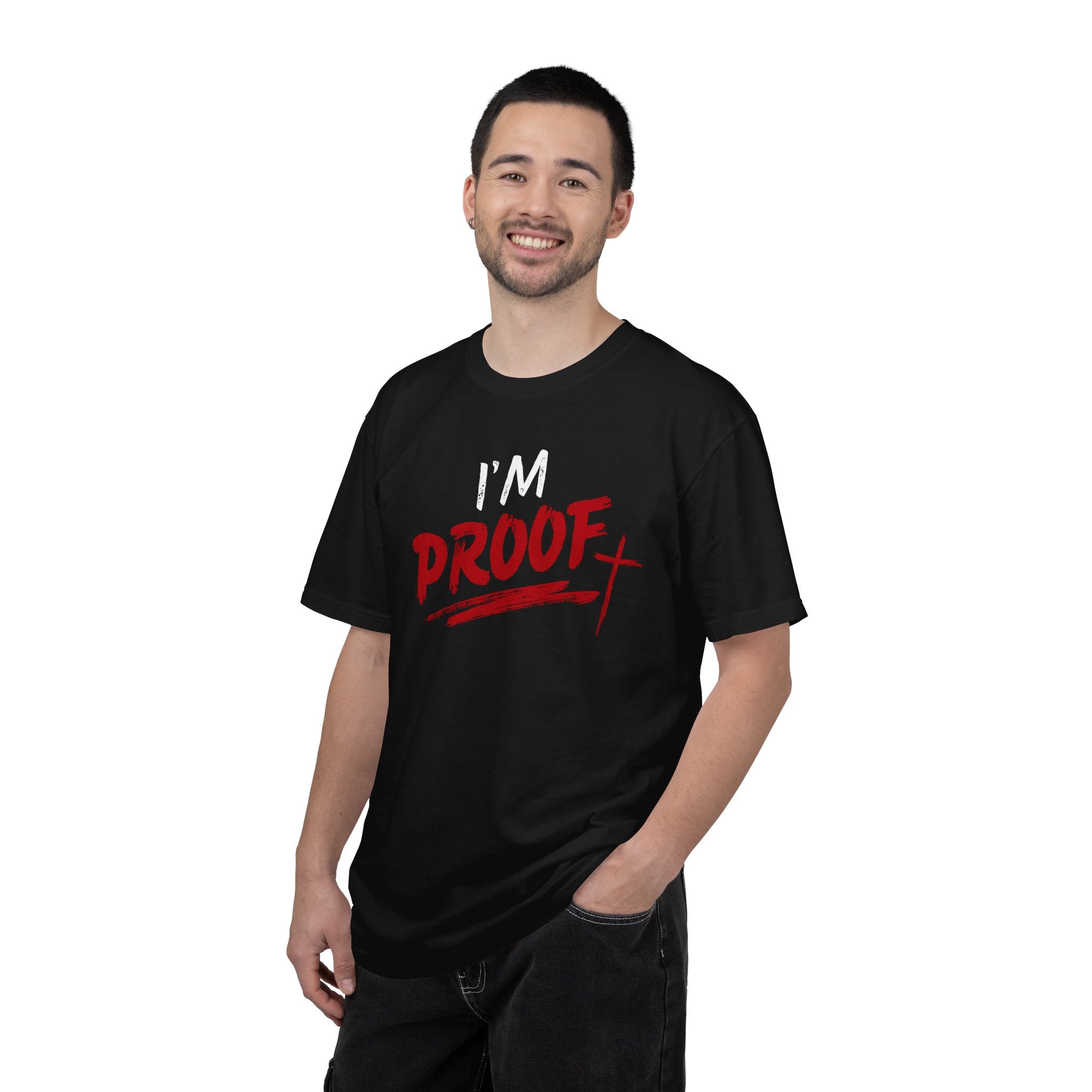 Proof Graphic T-Shirt — Bold Red Brushstroke Design