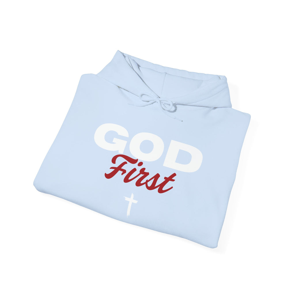 God First Hoodie — Christian Faith Cross Pullover