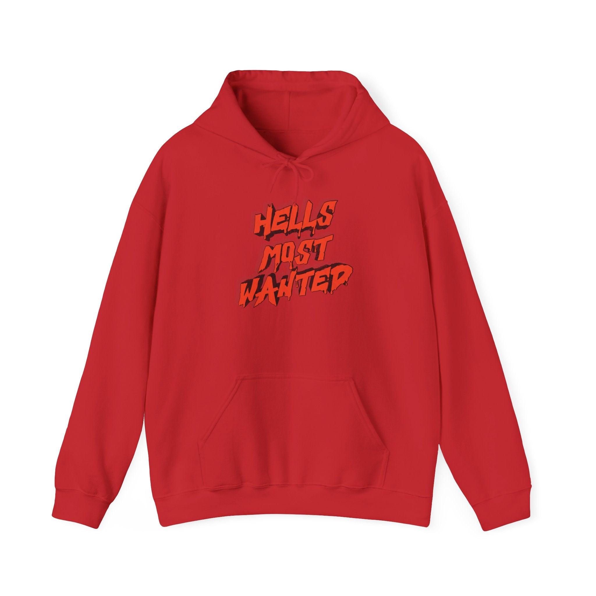 Hoodie — "Hell's Most Wanted" Retro Red Graphic Pullover