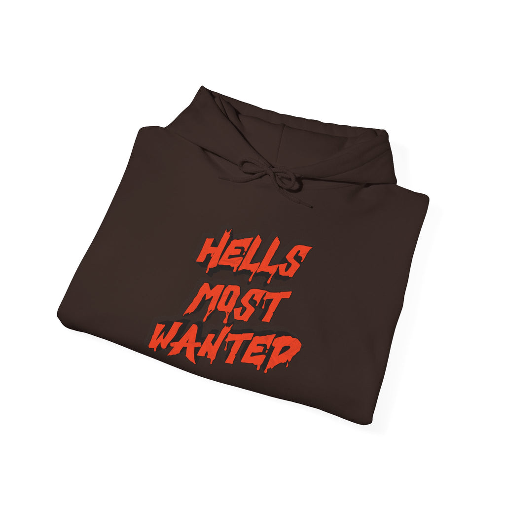 Hoodie — "Hell's Most Wanted" Retro Red Graphic Pullover
