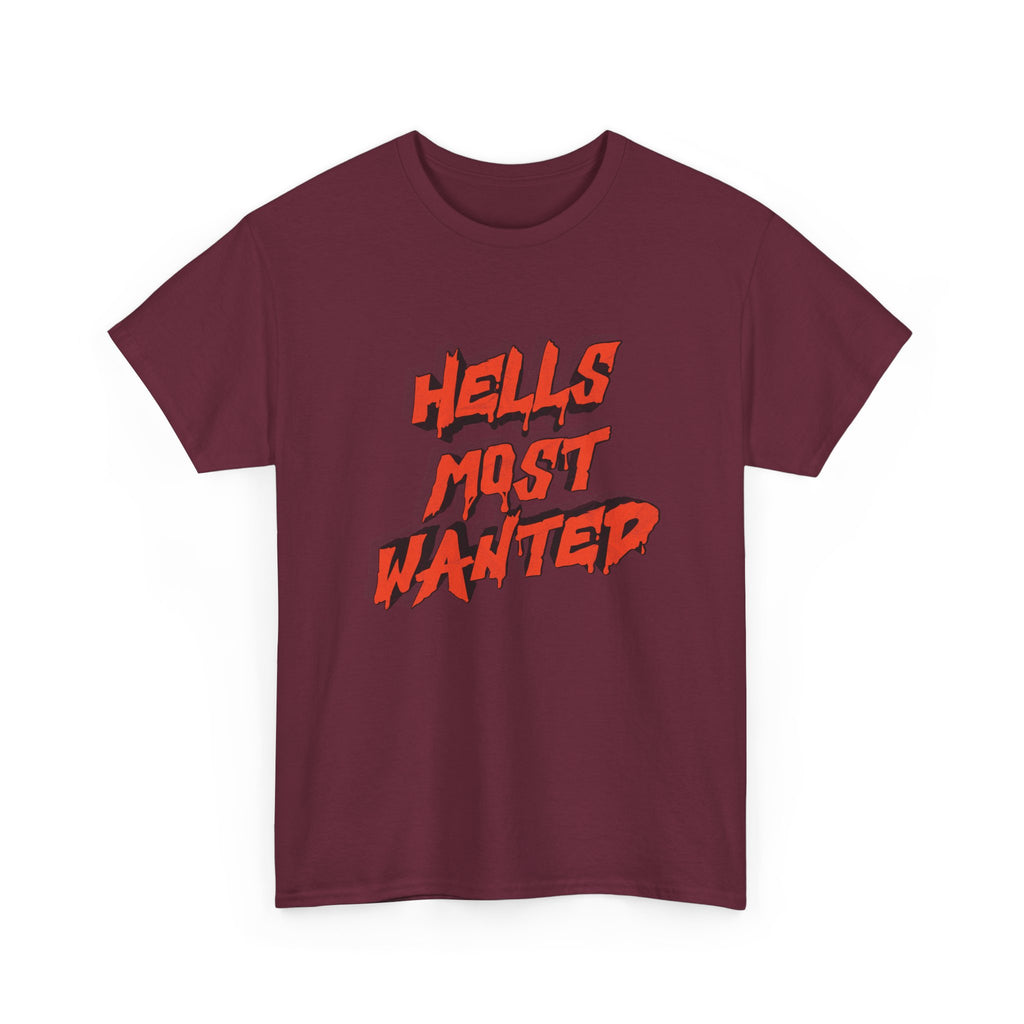 T-Shirt — "Hell's Most Wanted" Retro Red Graphic Tee