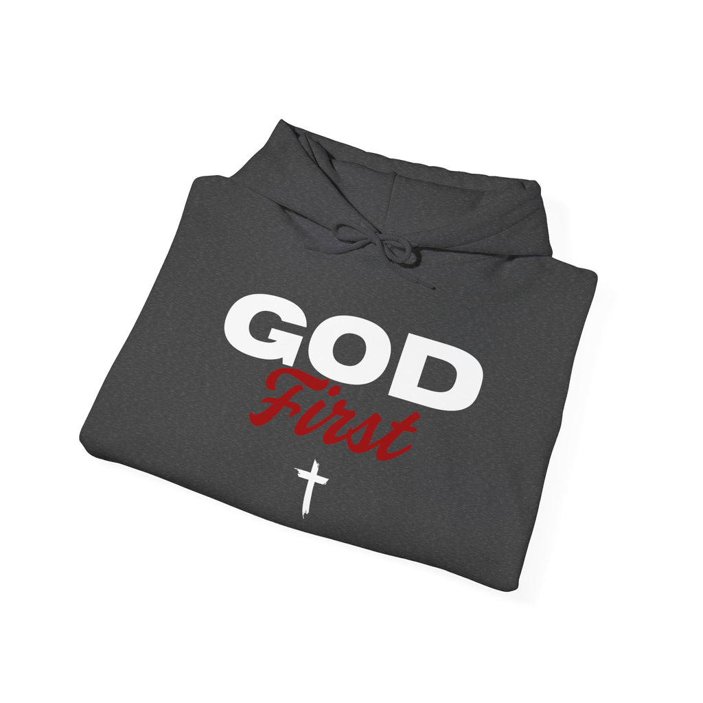 God First Hoodie — Christian Faith Cross Pullover