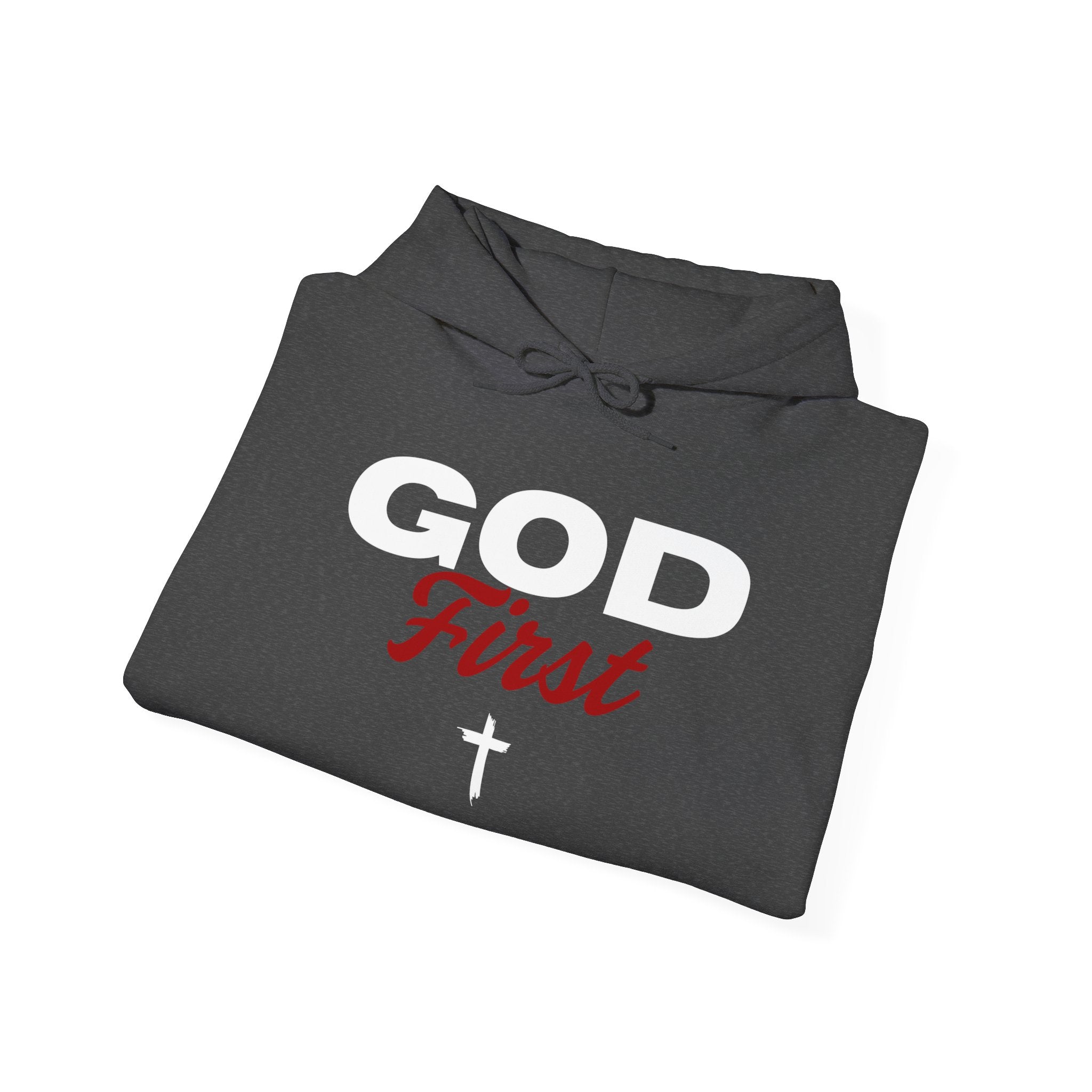 God First Hoodie — Christian Faith Cross Pullover