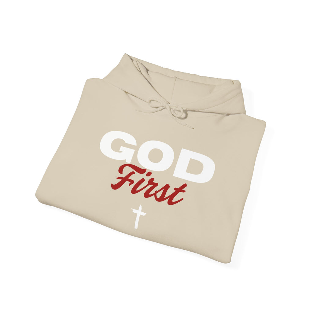 God First Hoodie — Christian Faith Cross Pullover