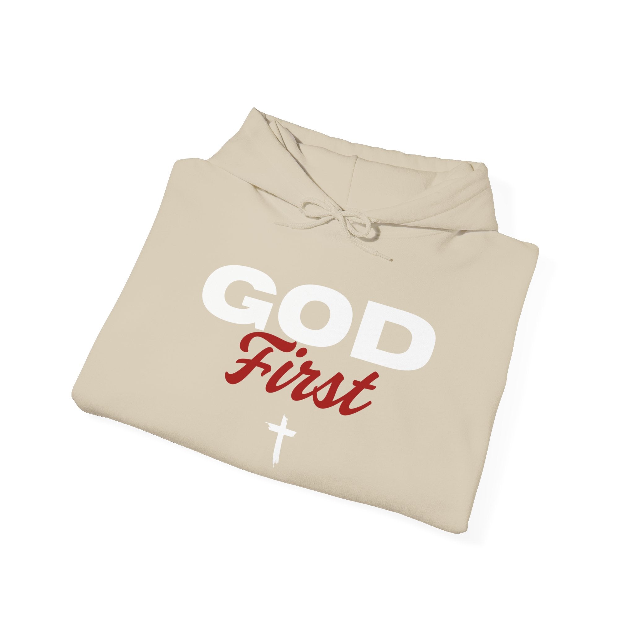 God First Hoodie — Christian Faith Cross Pullover