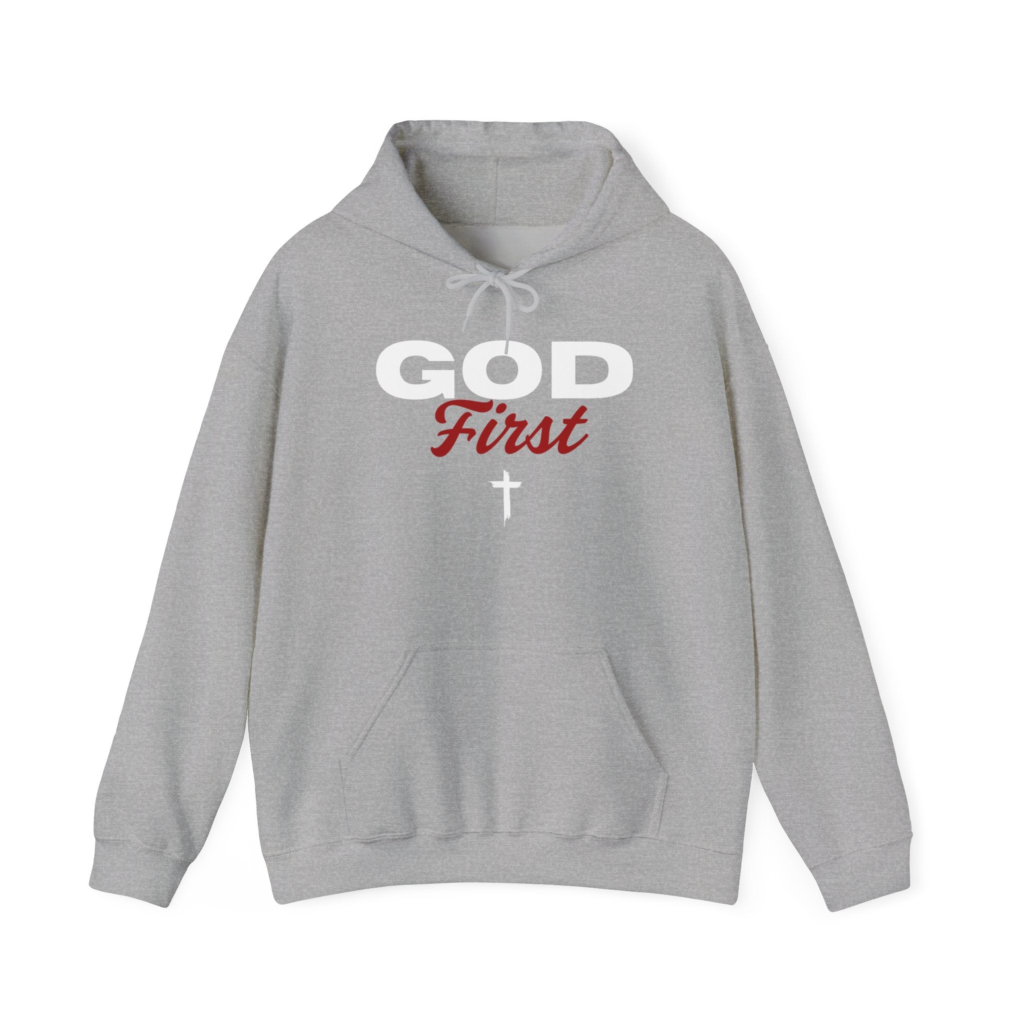 God First Hoodie — Christian Faith Cross Pullover