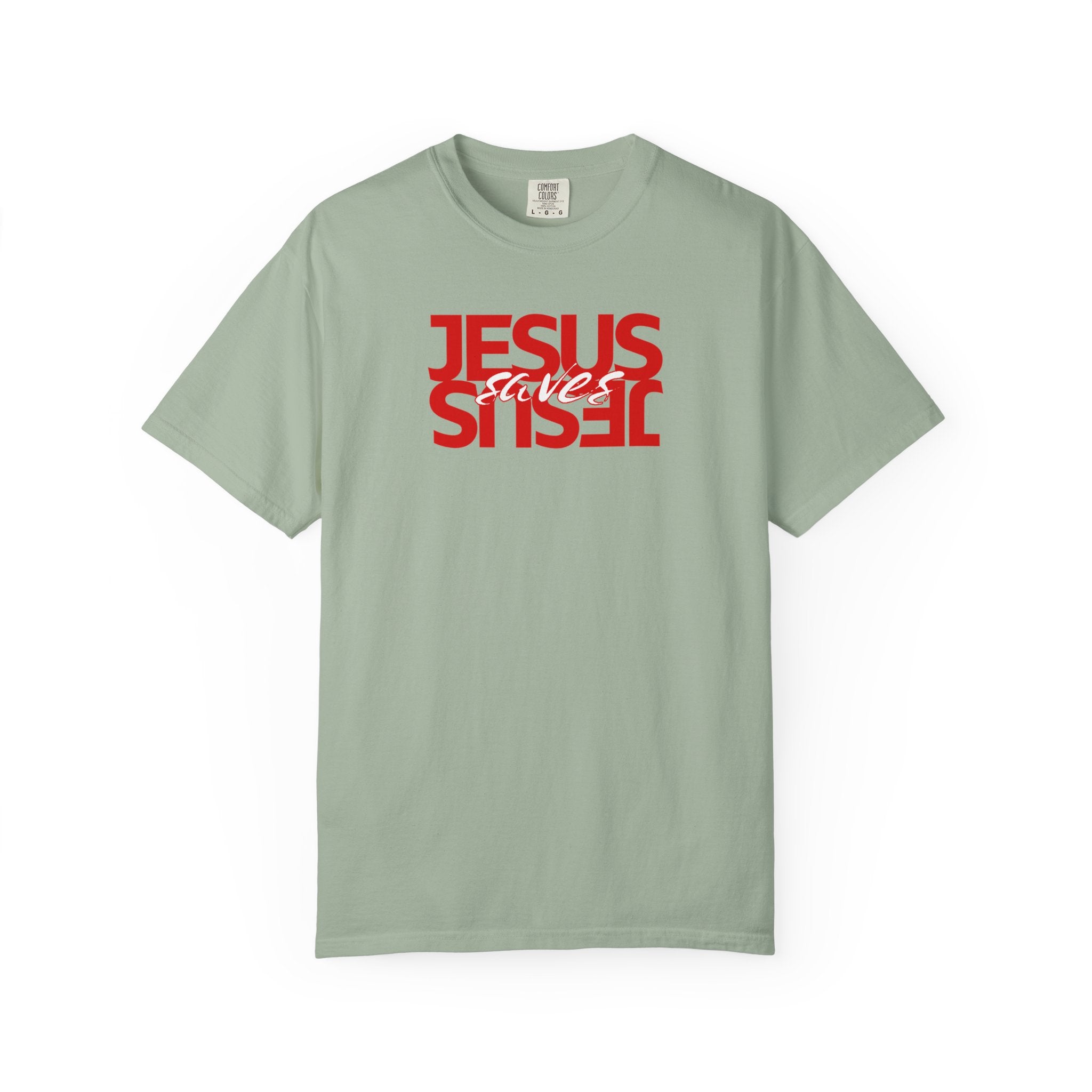 Jesus Saved Reversed Graphic T-Shirt — Faith Statement Tee