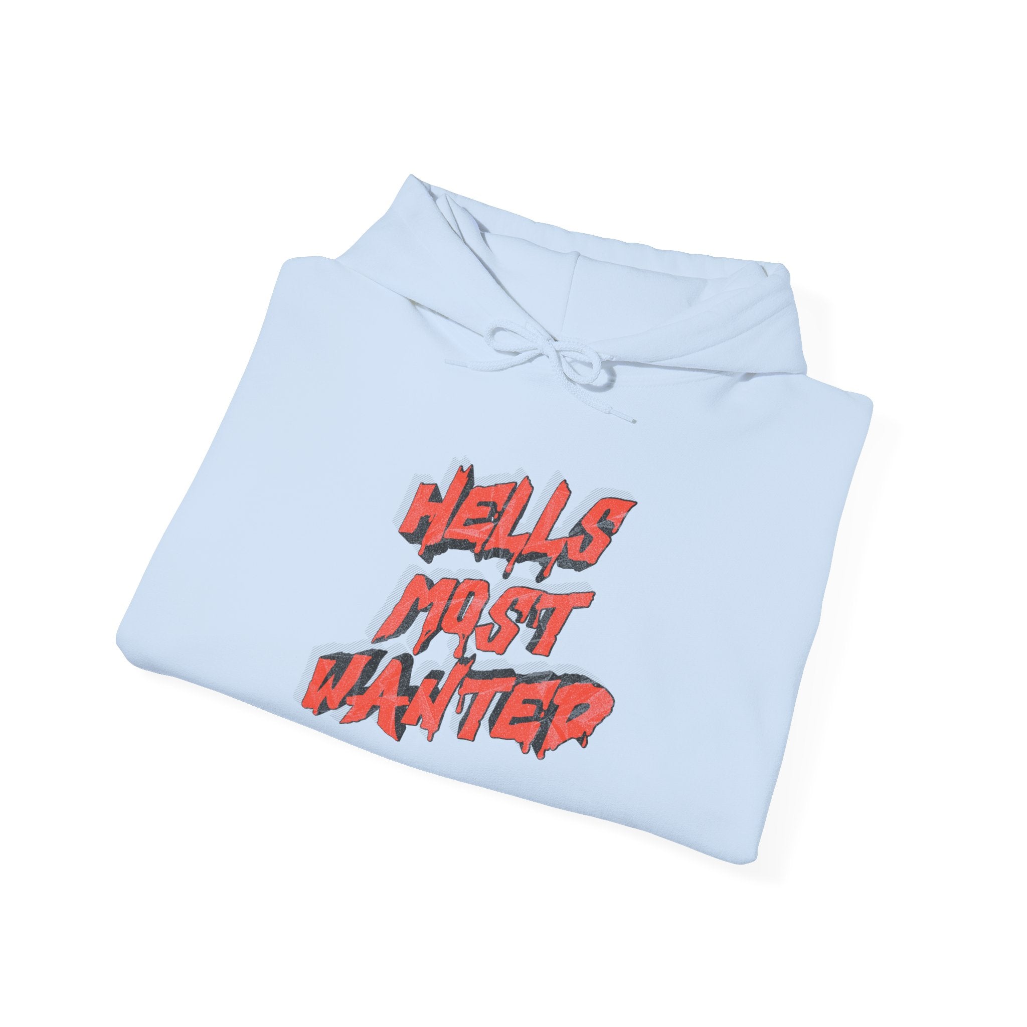 Hoodie — "Hell's Most Wanted" Retro Red Graphic Pullover