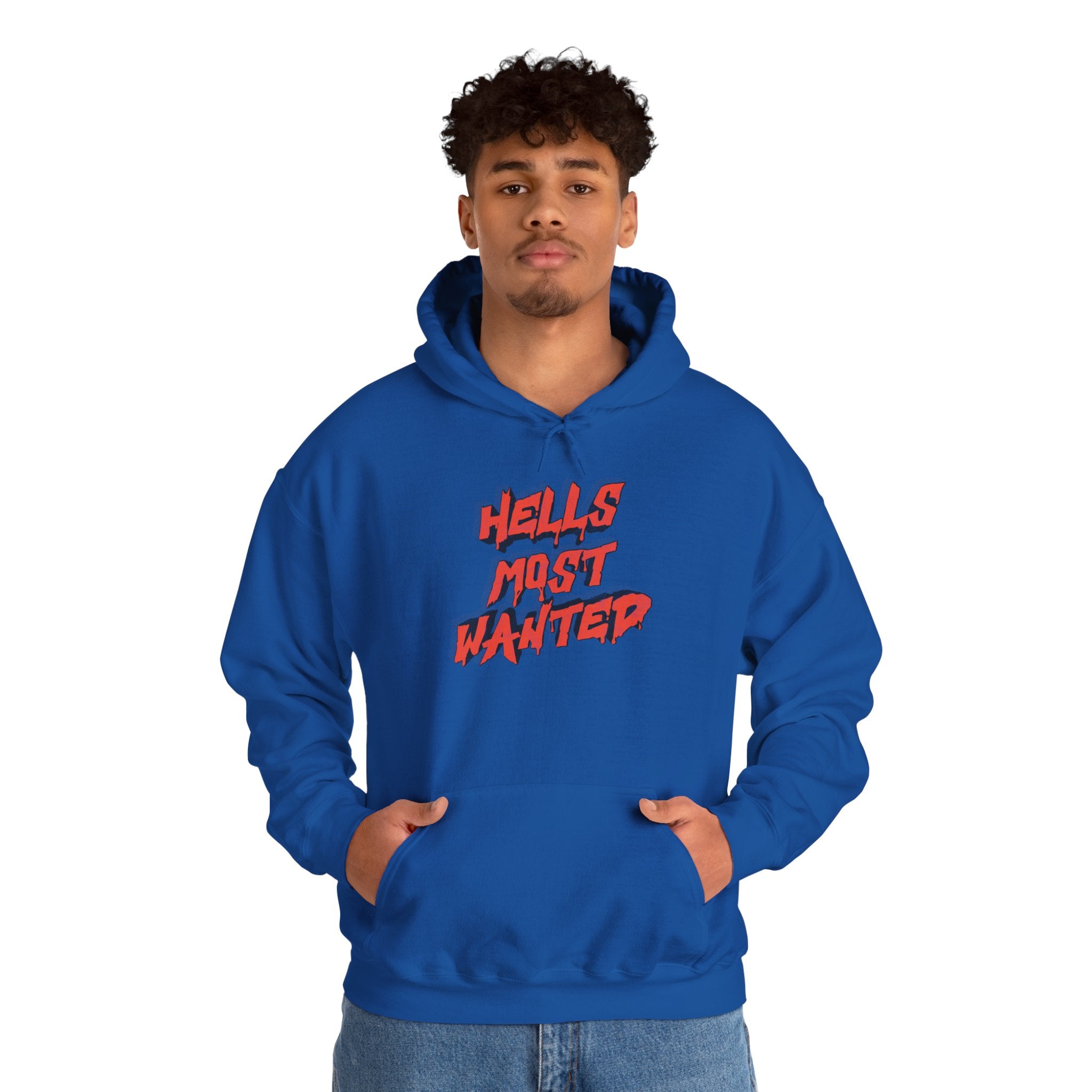 Hoodie — "Hell's Most Wanted" Retro Red Graphic Pullover