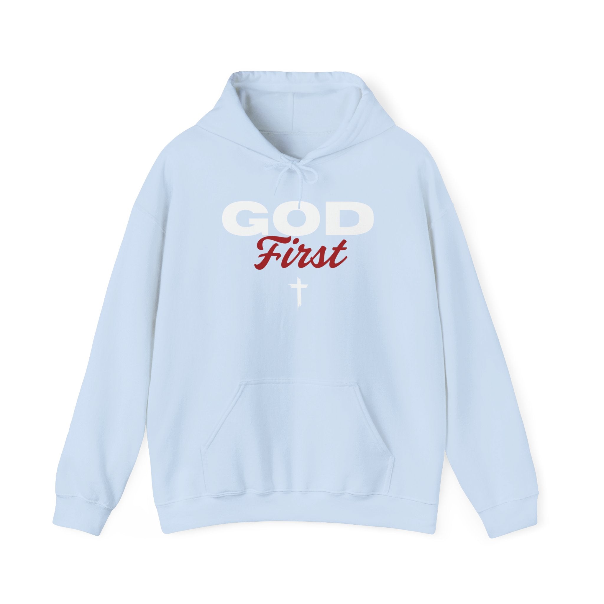 God First Hoodie — Christian Faith Cross Pullover