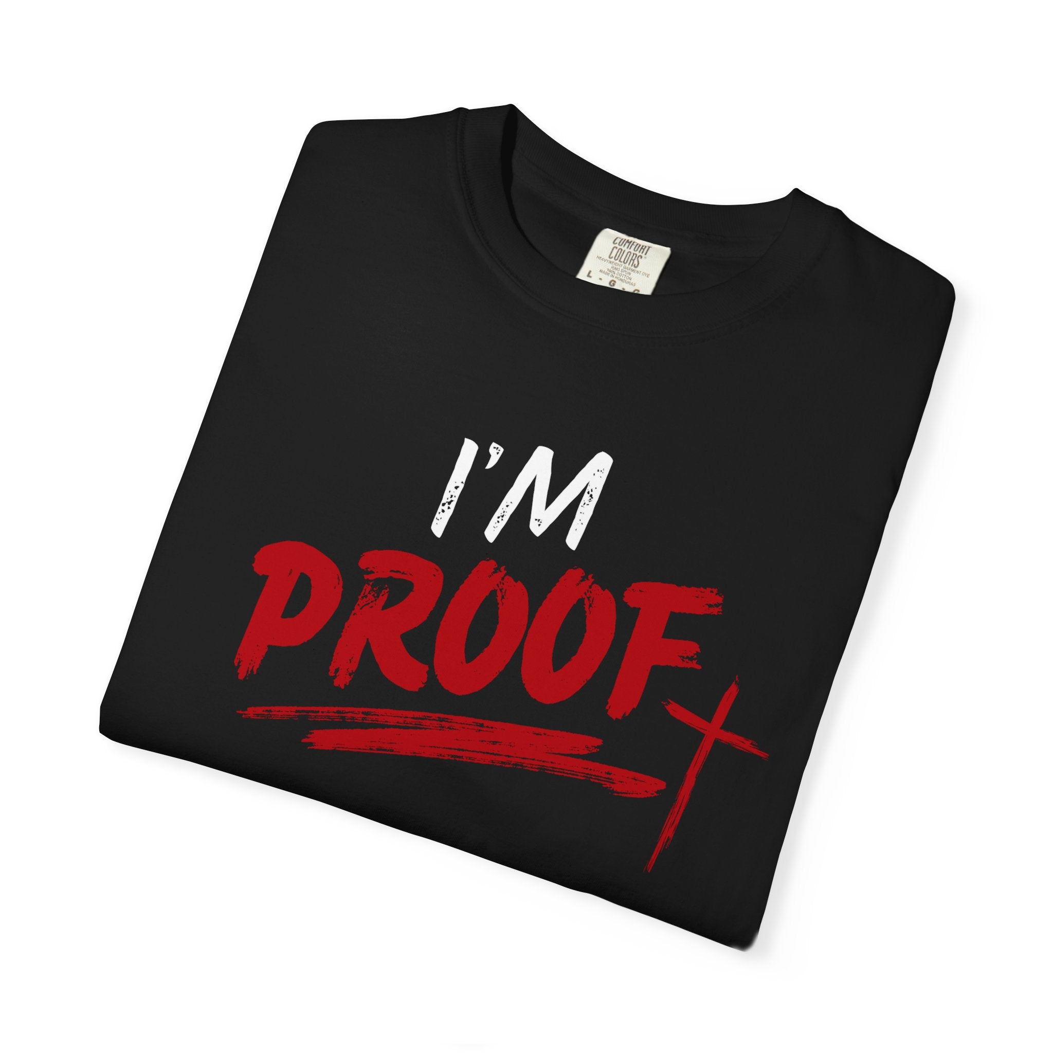 Proof Graphic T-Shirt — Bold Red Brushstroke Design