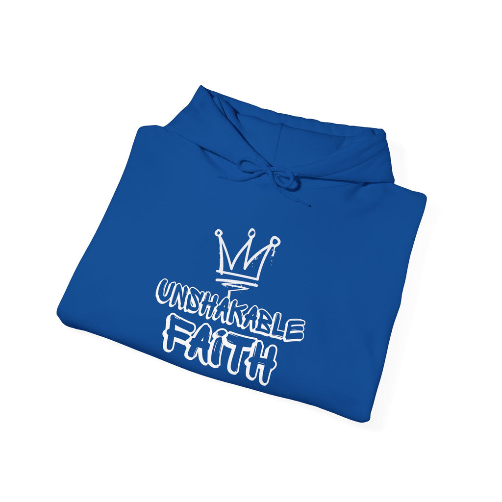 Unshakable Faith Hoodie — Crown Graphic Christian Sweatshirt