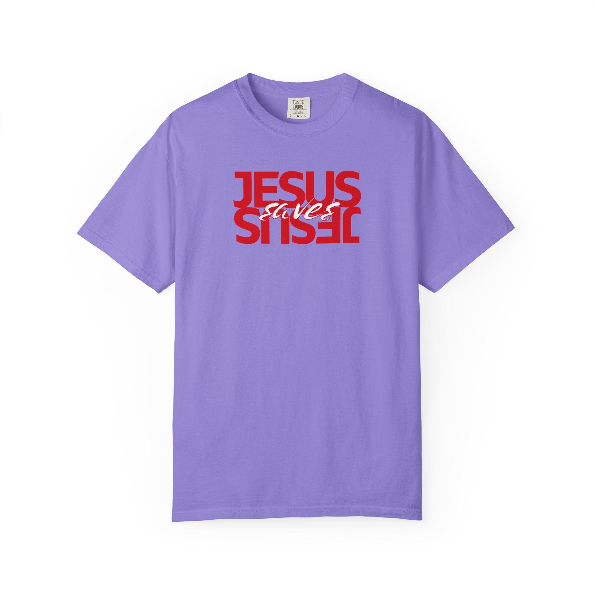 Jesus Saved Reversed Graphic T-Shirt — Faith Statement Tee