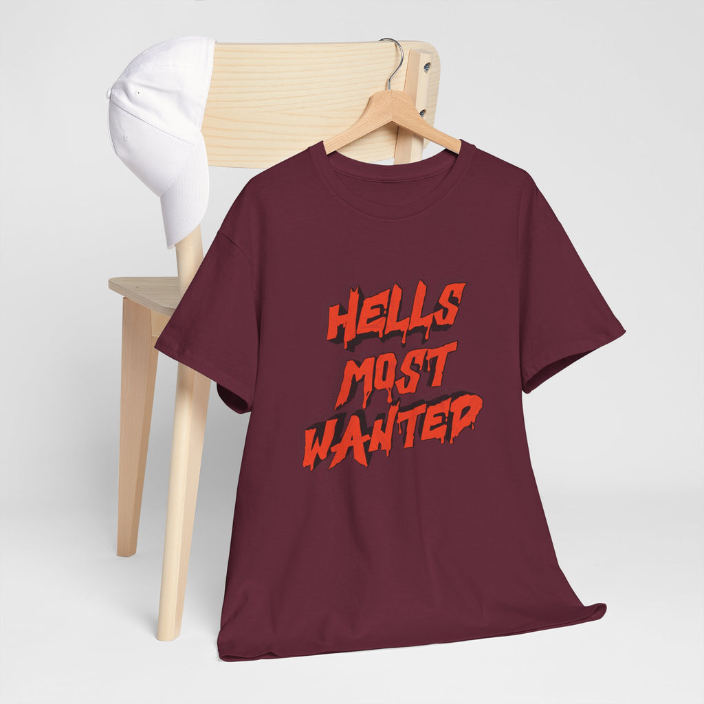 T-Shirt — "Hell's Most Wanted" Retro Red Graphic Tee