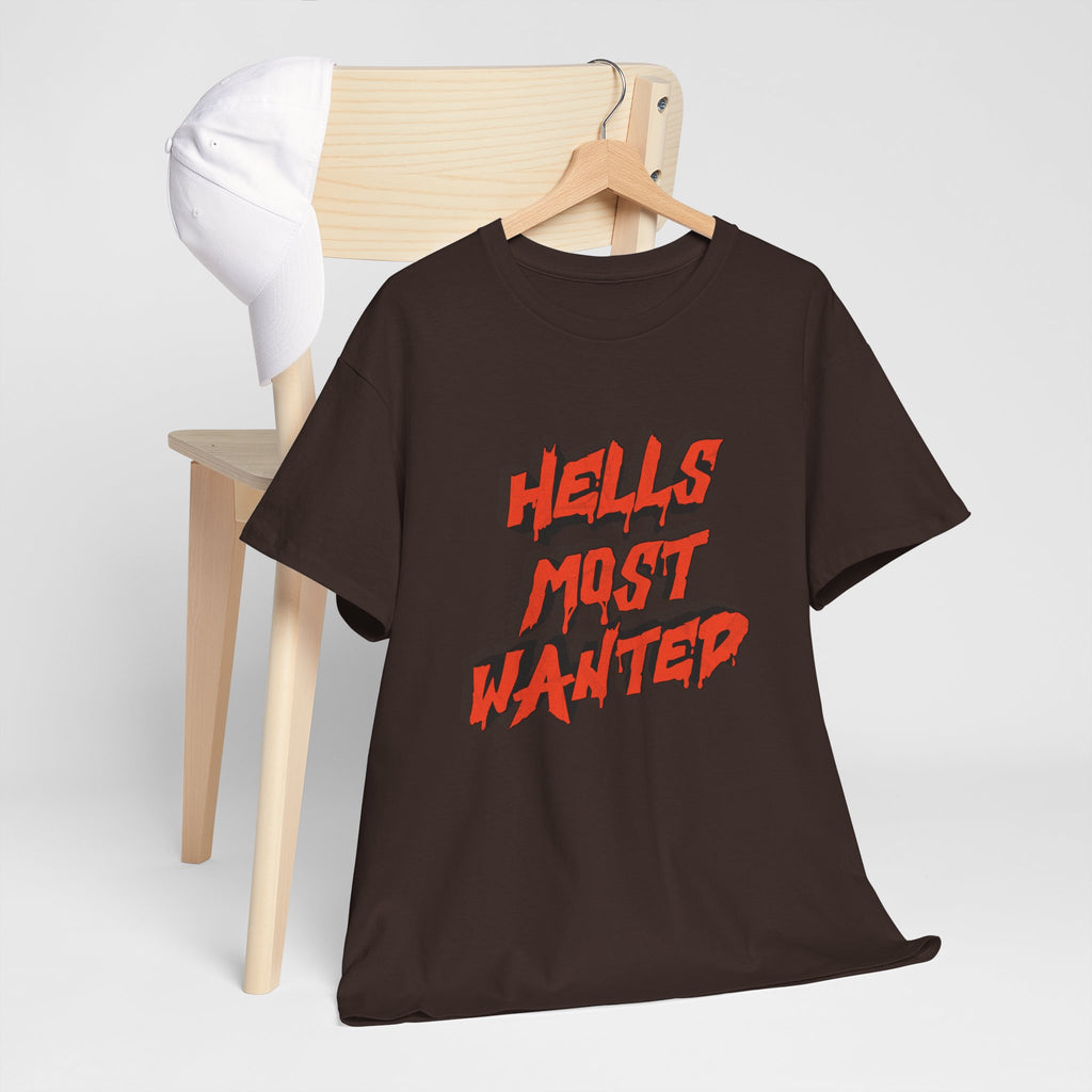 T-Shirt — "Hell's Most Wanted" Retro Red Graphic Tee