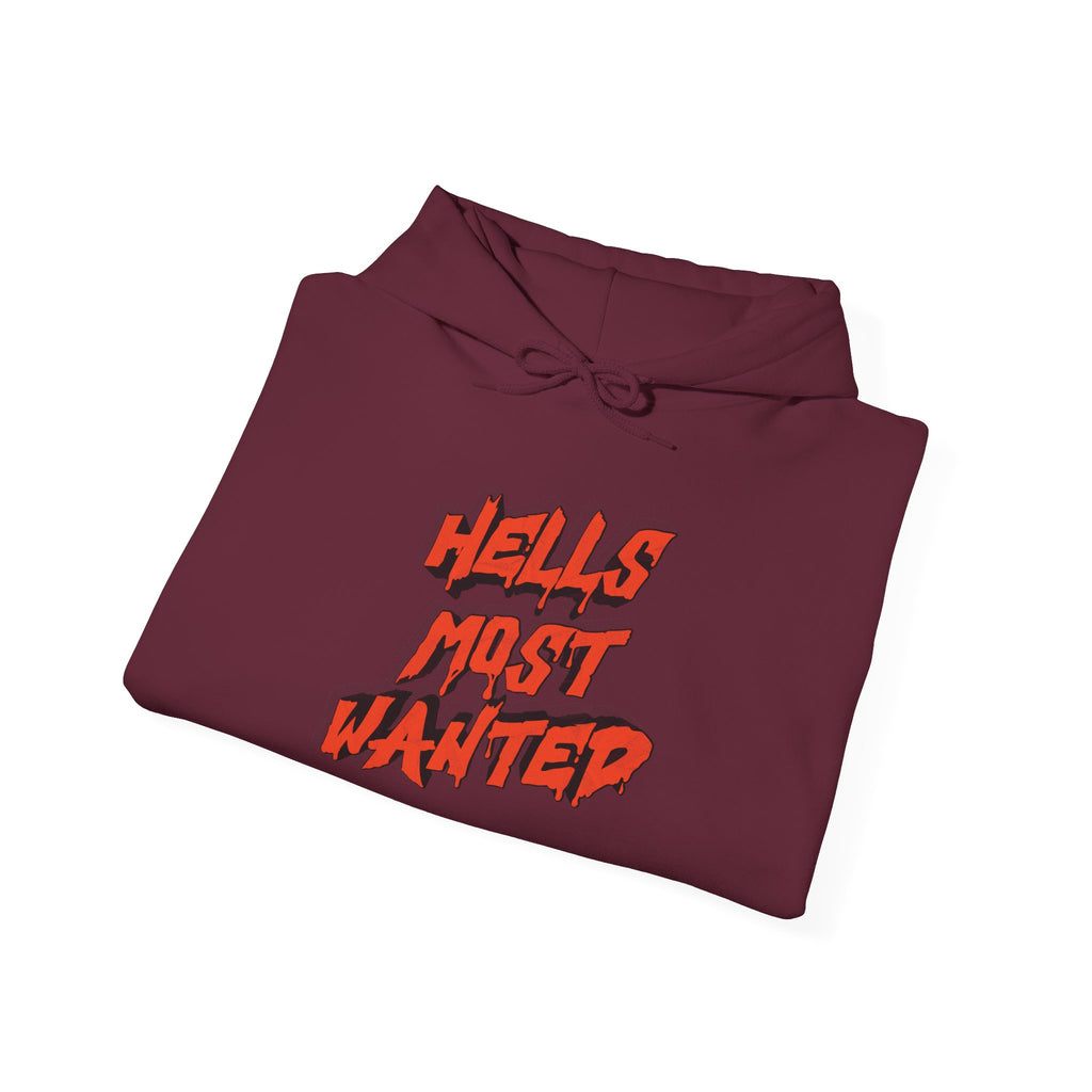 Hoodie — "Hell's Most Wanted" Retro Red Graphic Pullover