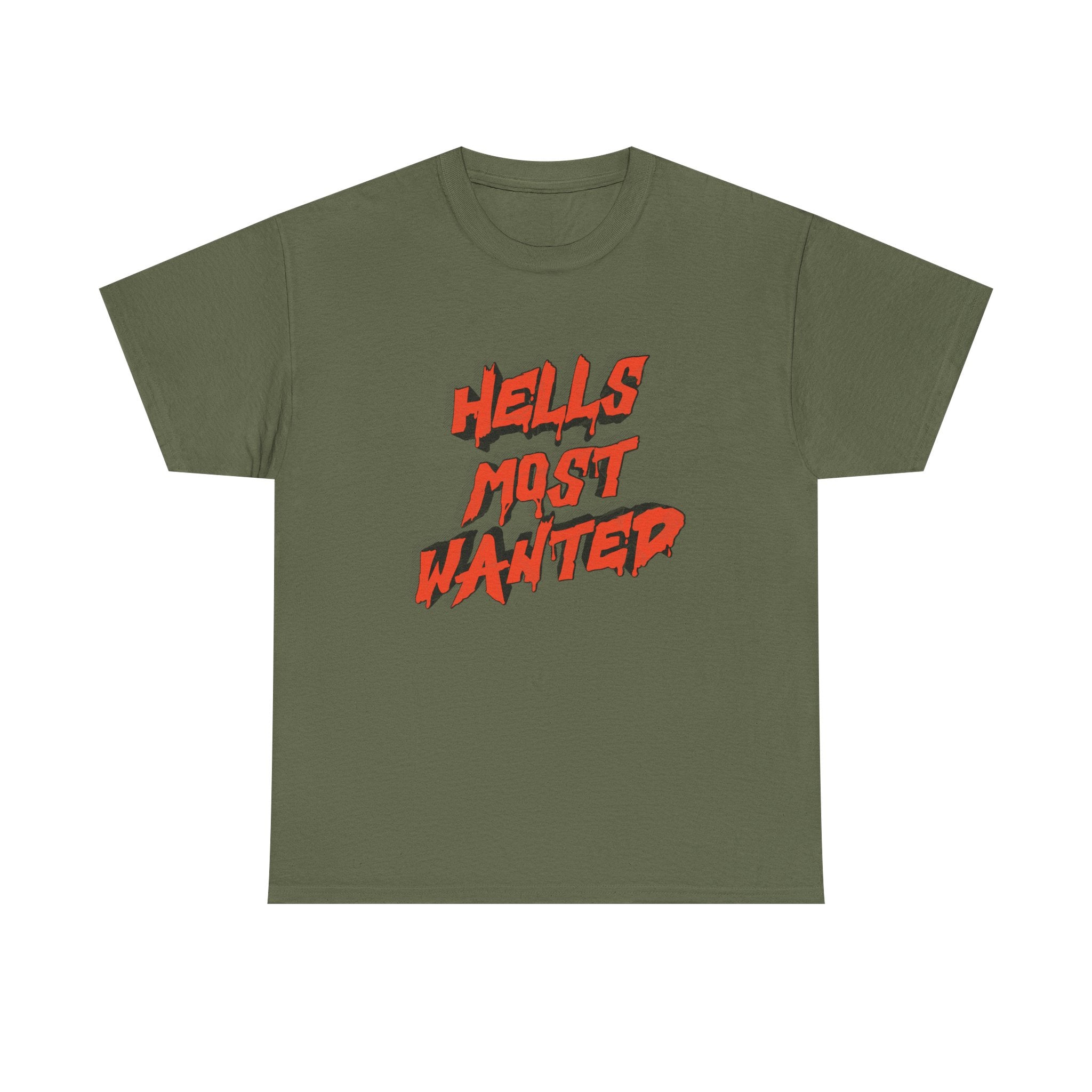 T-Shirt — "Hell's Most Wanted" Retro Red Graphic Tee