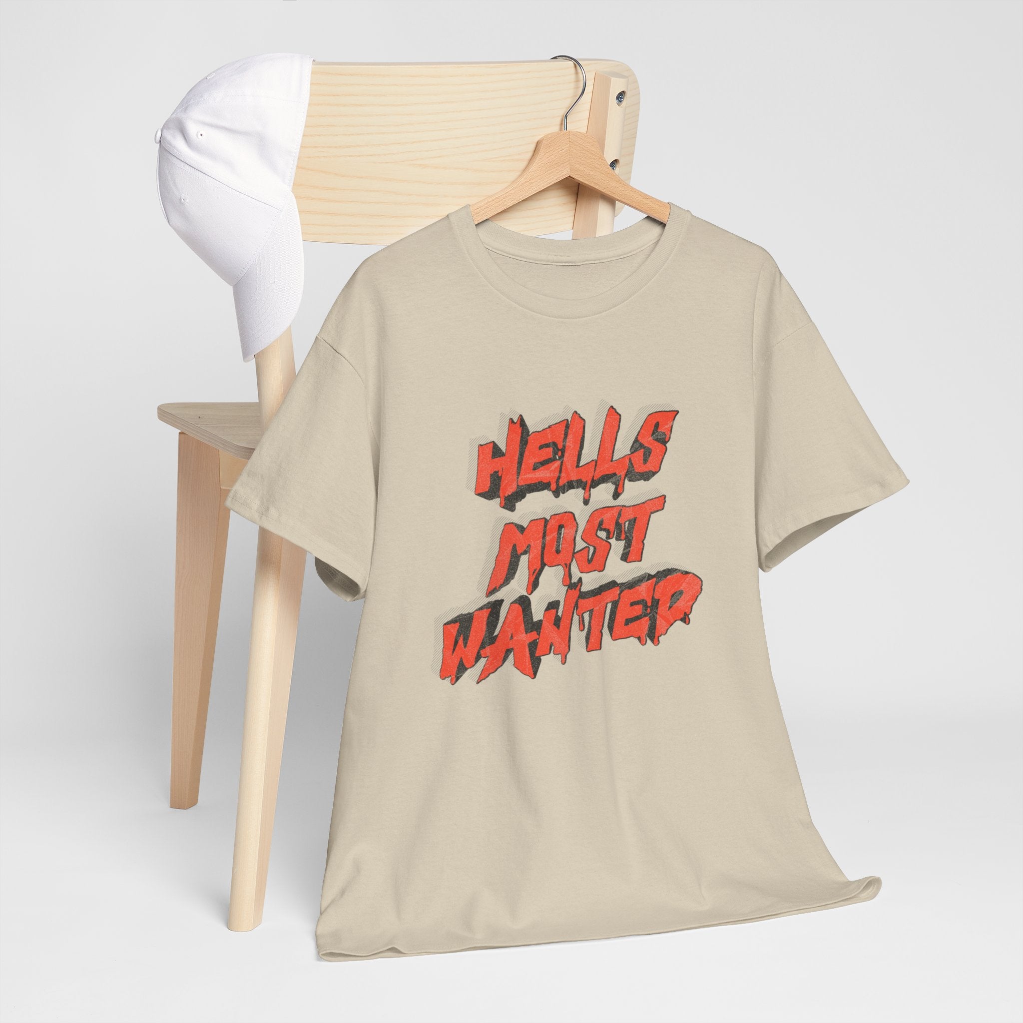 T-Shirt — "Hell's Most Wanted" Retro Red Graphic Tee