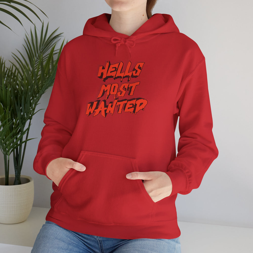 Hoodie — "Hell's Most Wanted" Retro Red Graphic Pullover