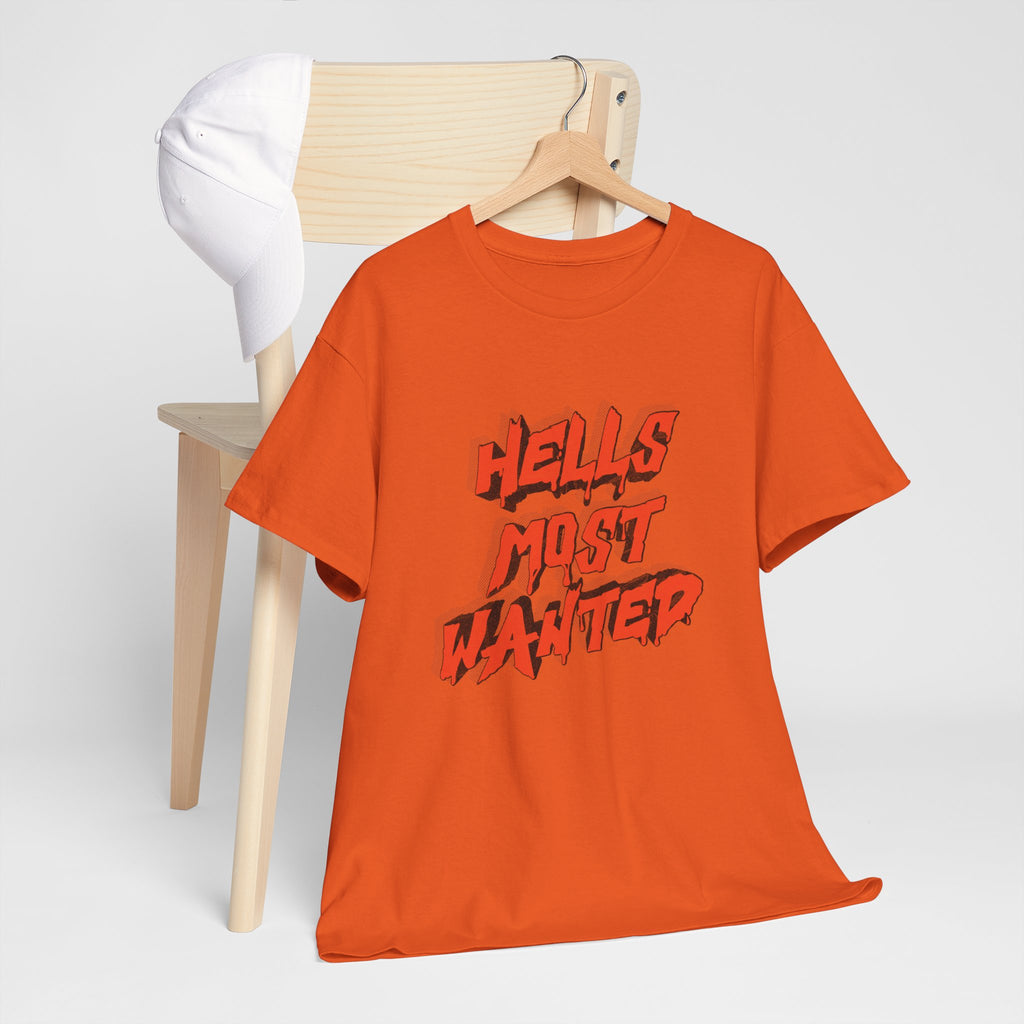 T-Shirt — "Hell's Most Wanted" Retro Red Graphic Tee