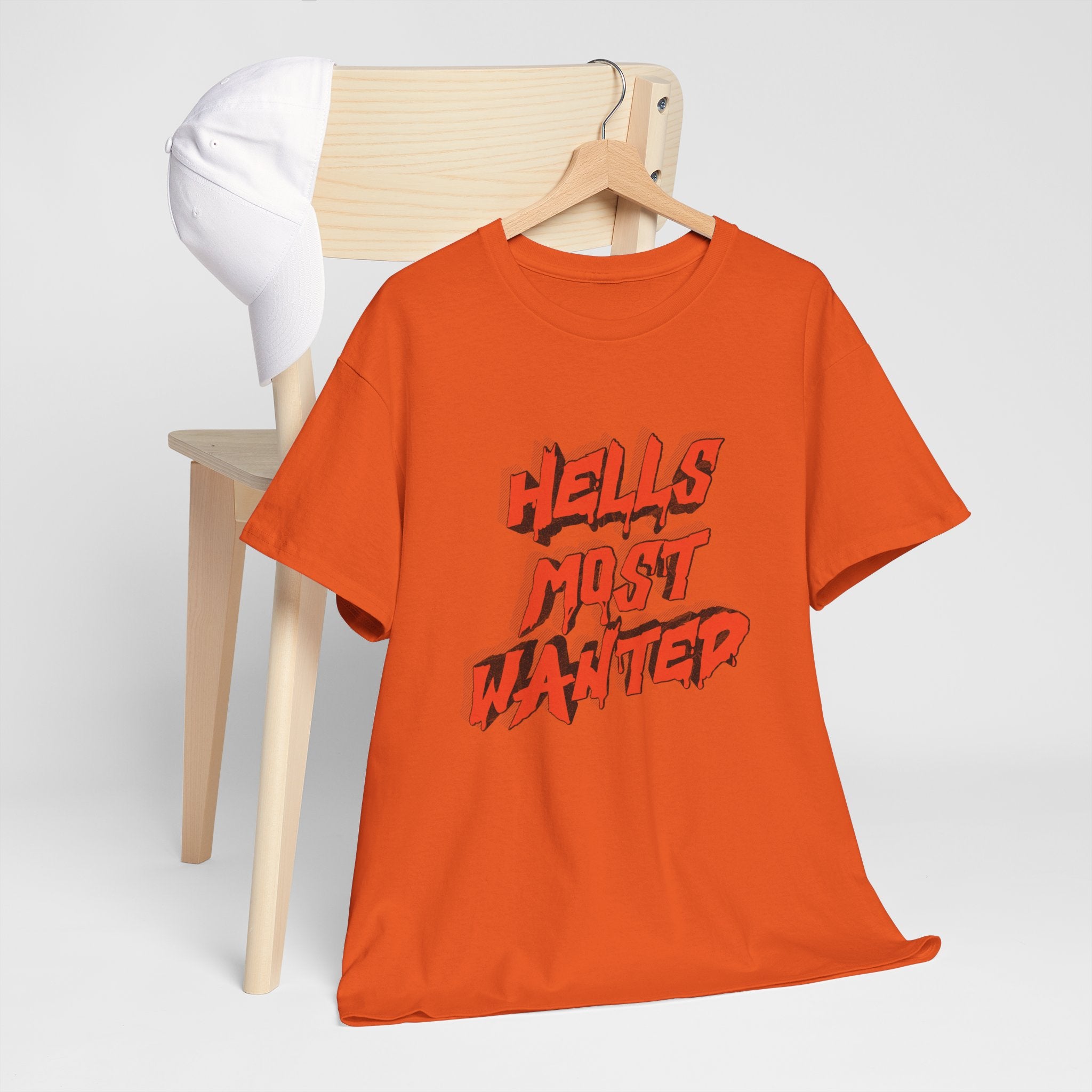 T-Shirt — "Hell's Most Wanted" Retro Red Graphic Tee