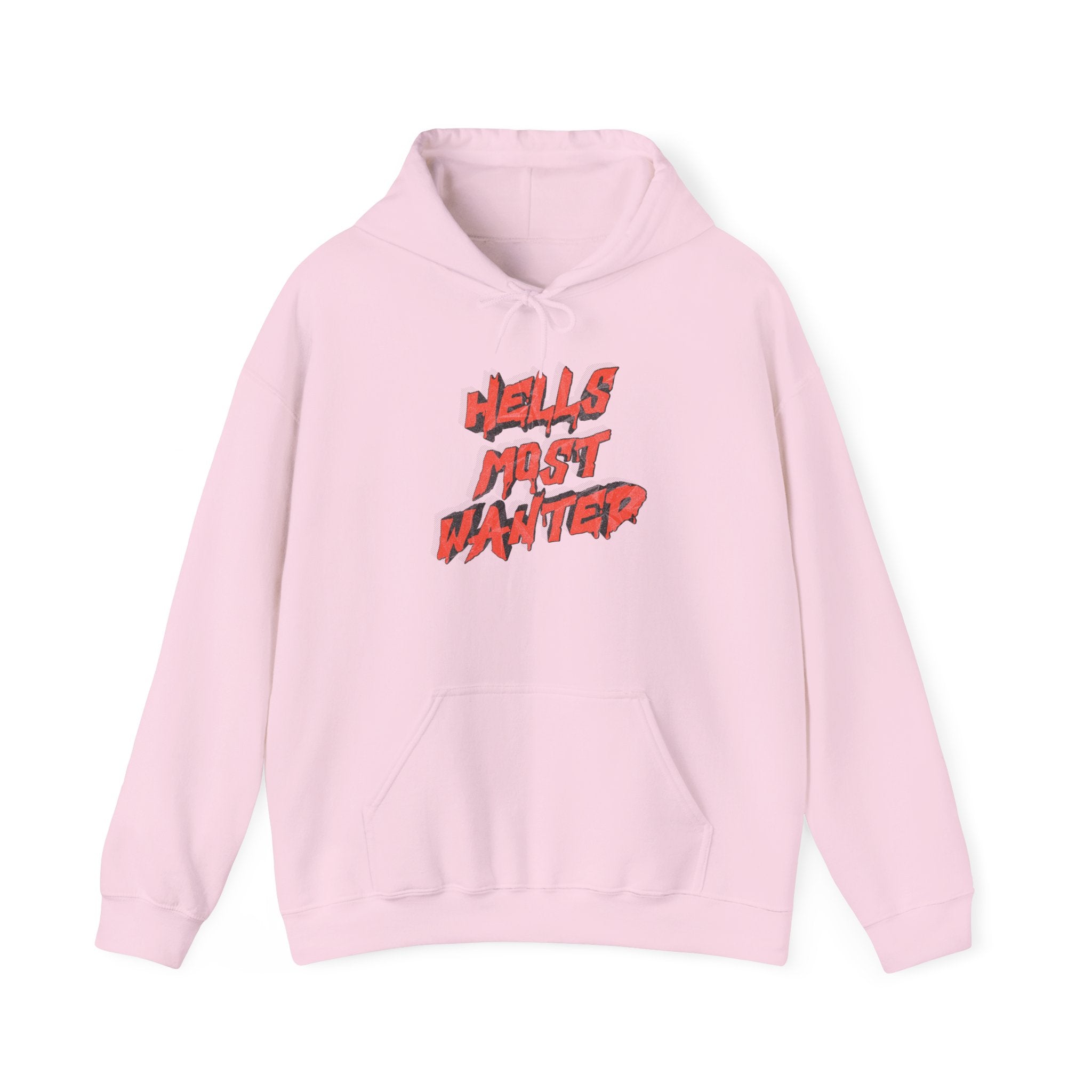 Hoodie — "Hell's Most Wanted" Retro Red Graphic Pullover