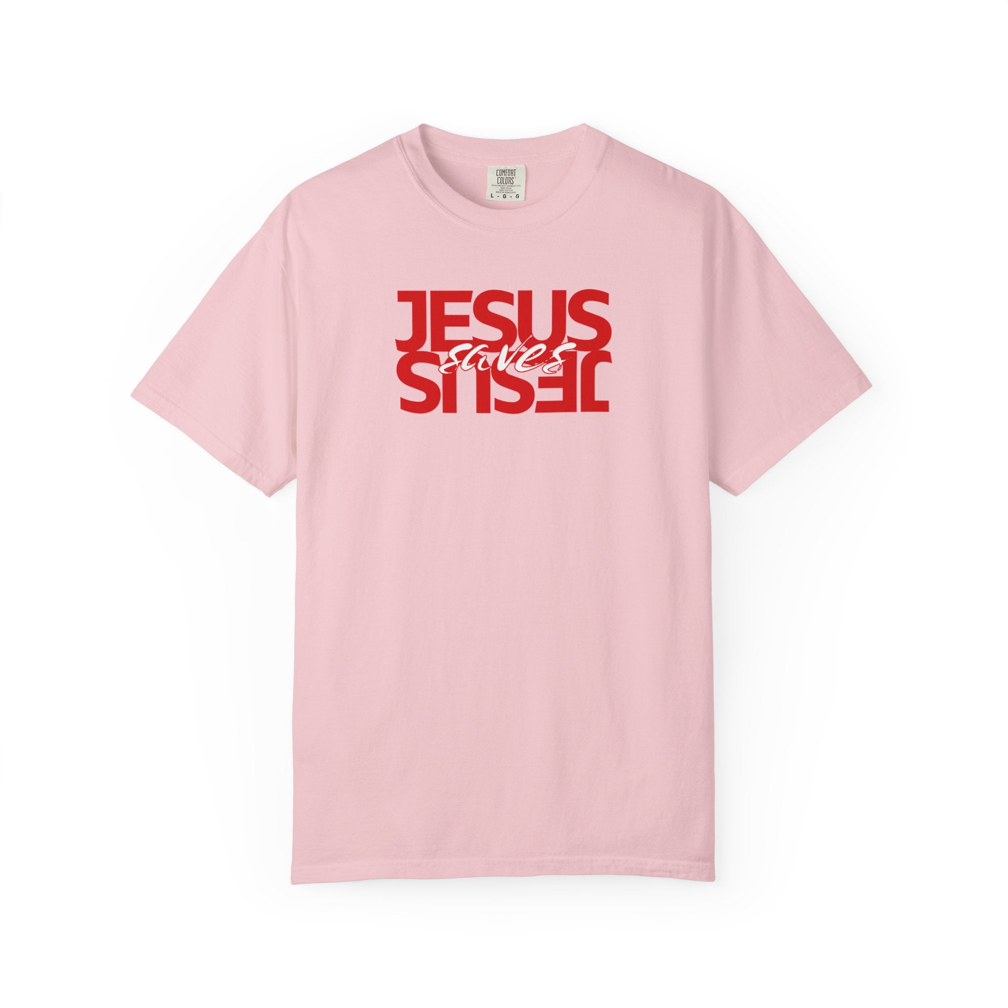 Jesus Saved Reversed Graphic T-Shirt — Faith Statement Tee