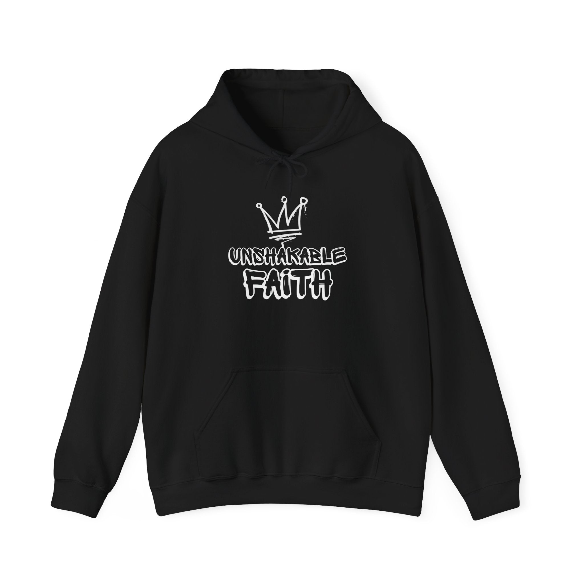 Unshakable Faith Hoodie — Crown Graphic Christian Sweatshirt