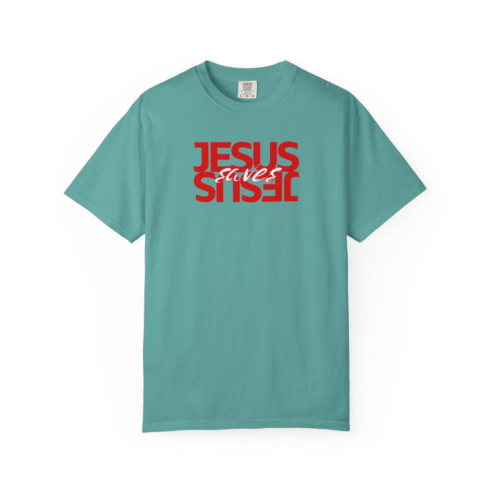 Jesus Saved Reversed Graphic T-Shirt — Faith Statement Tee