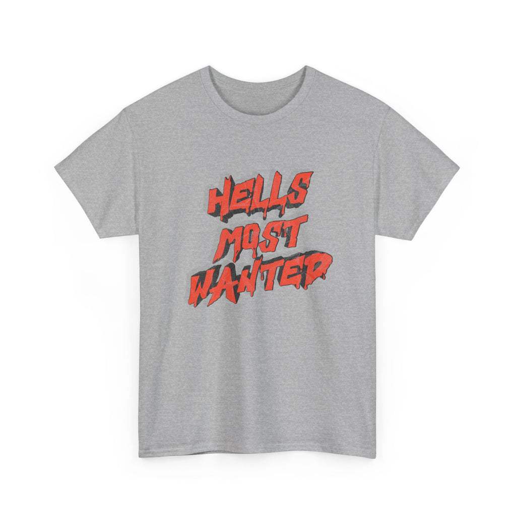 T-Shirt — "Hell's Most Wanted" Retro Red Graphic Tee