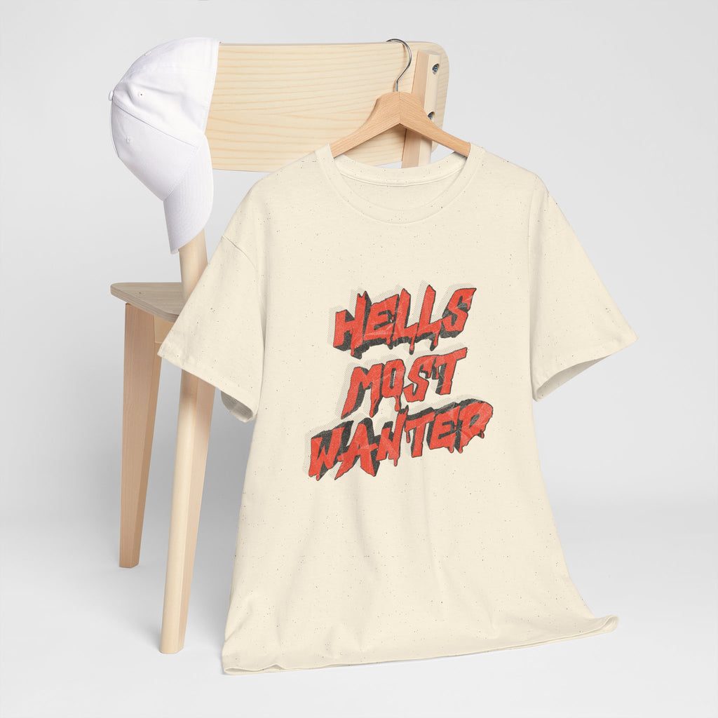 T-Shirt — "Hell's Most Wanted" Retro Red Graphic Tee
