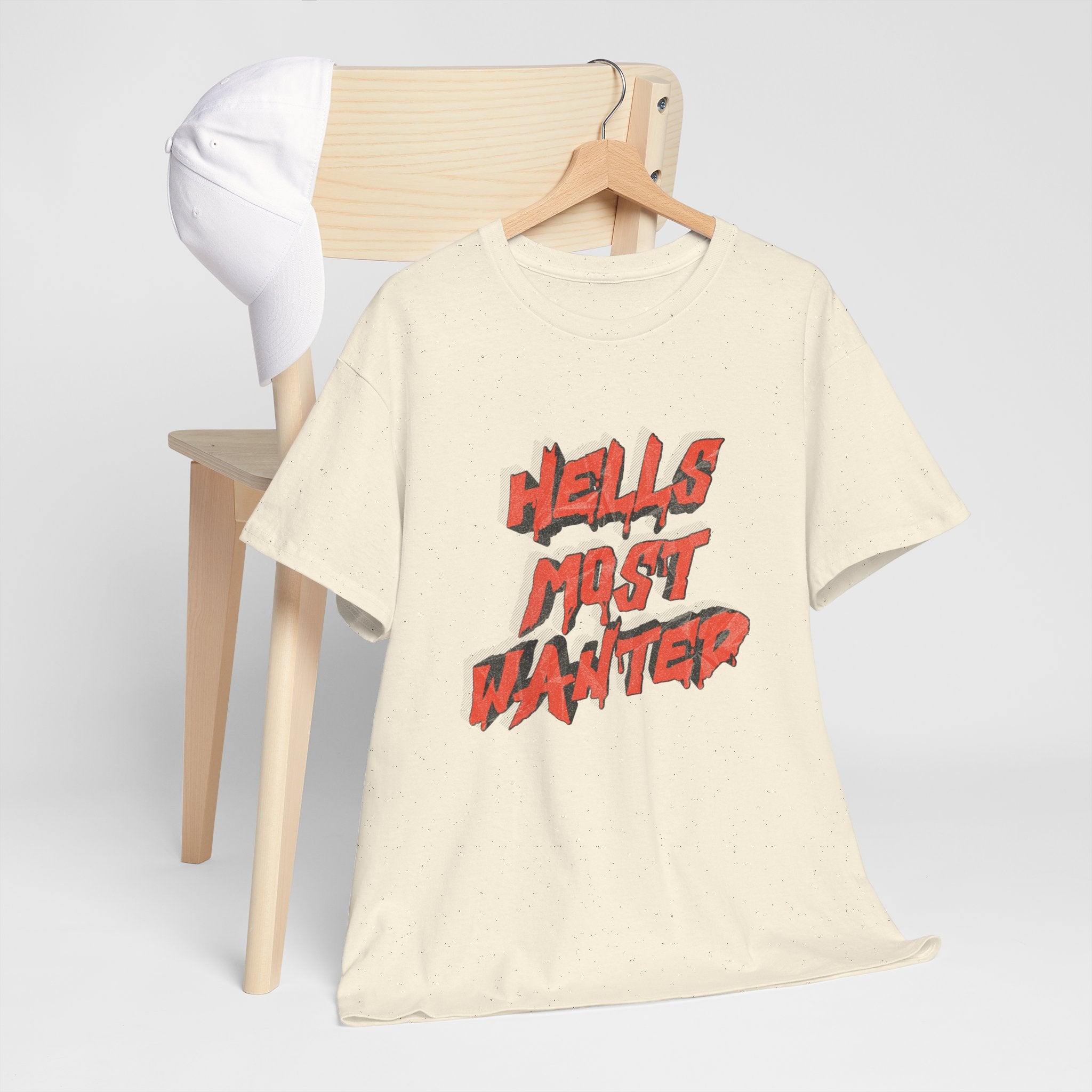 T-Shirt — "Hell's Most Wanted" Retro Red Graphic Tee