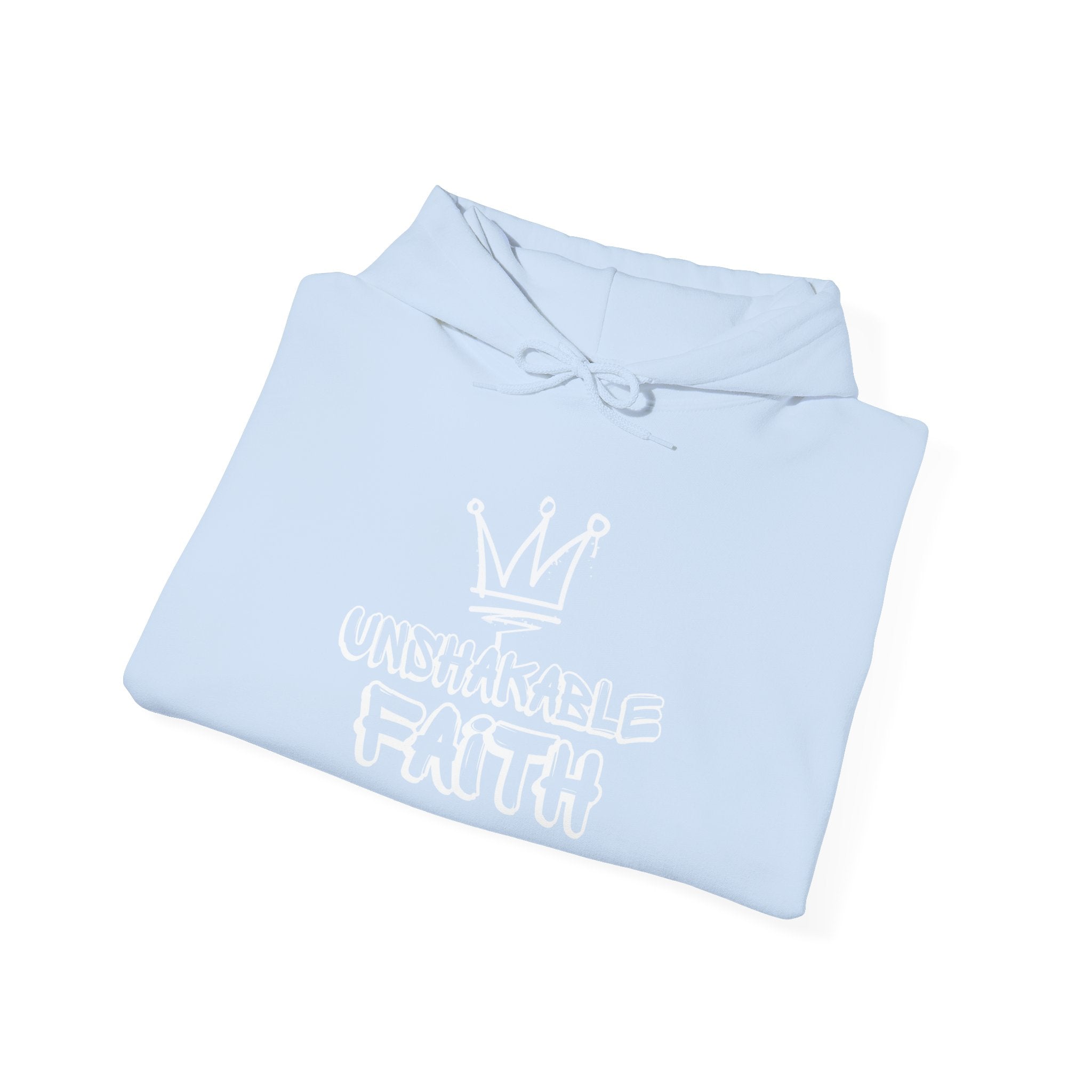 Unshakable Faith Hoodie — Crown Graphic Christian Sweatshirt