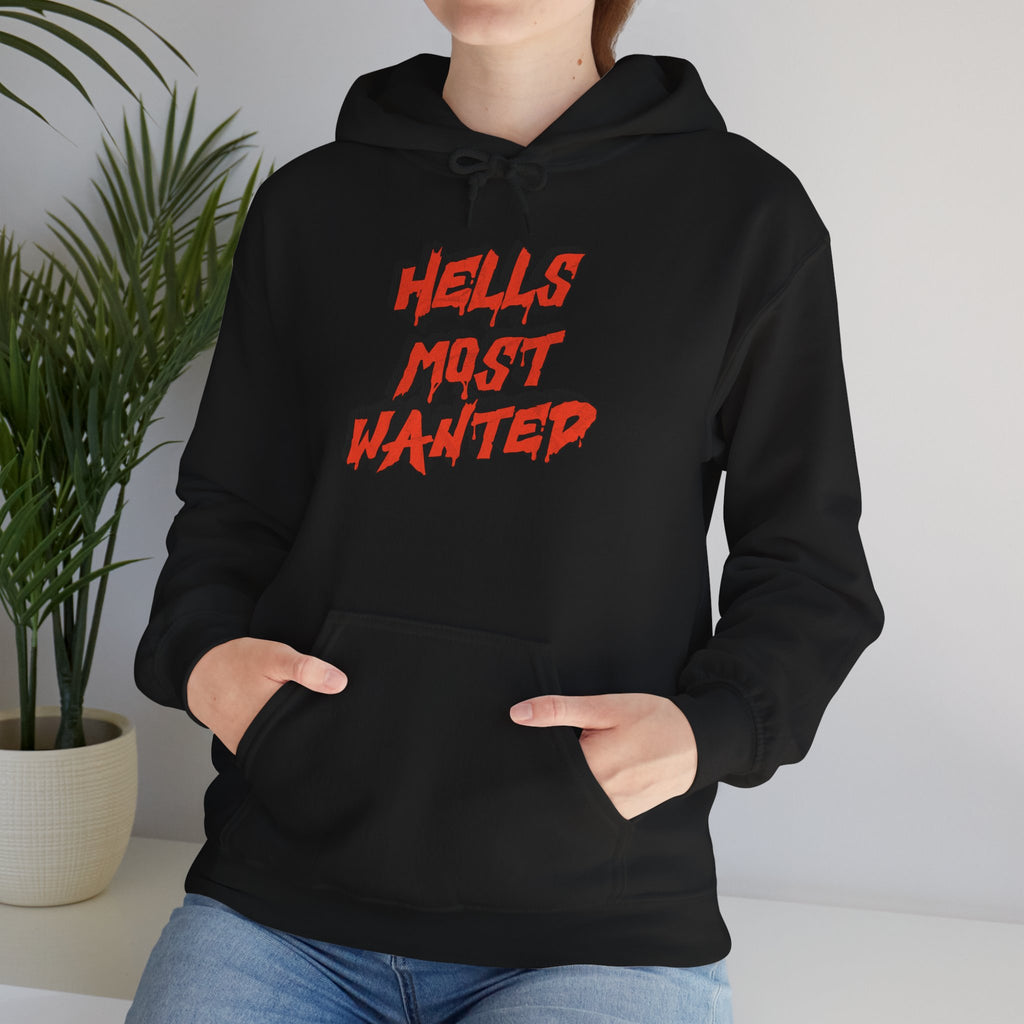 Hoodie — "Hell's Most Wanted" Retro Red Graphic Pullover