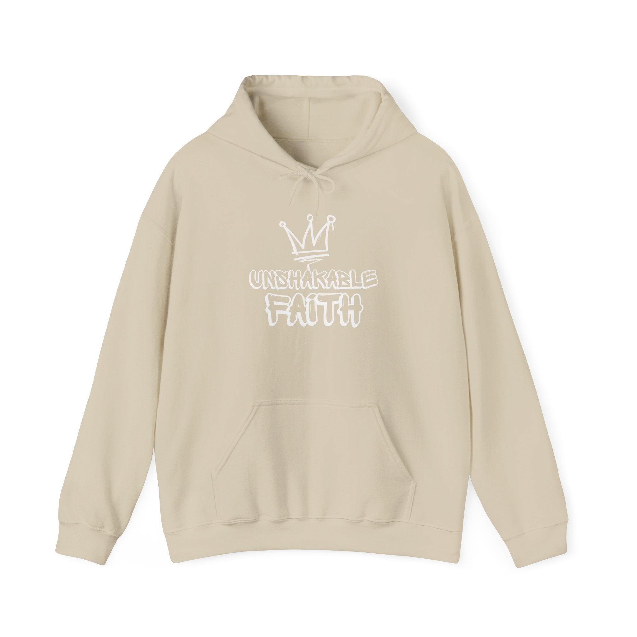 Unshakable Faith Hoodie — Crown Graphic Christian Sweatshirt