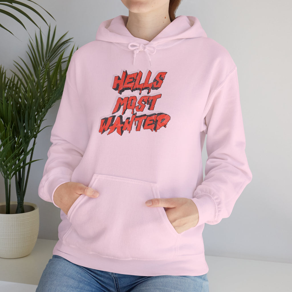 Hoodie — "Hell's Most Wanted" Retro Red Graphic Pullover