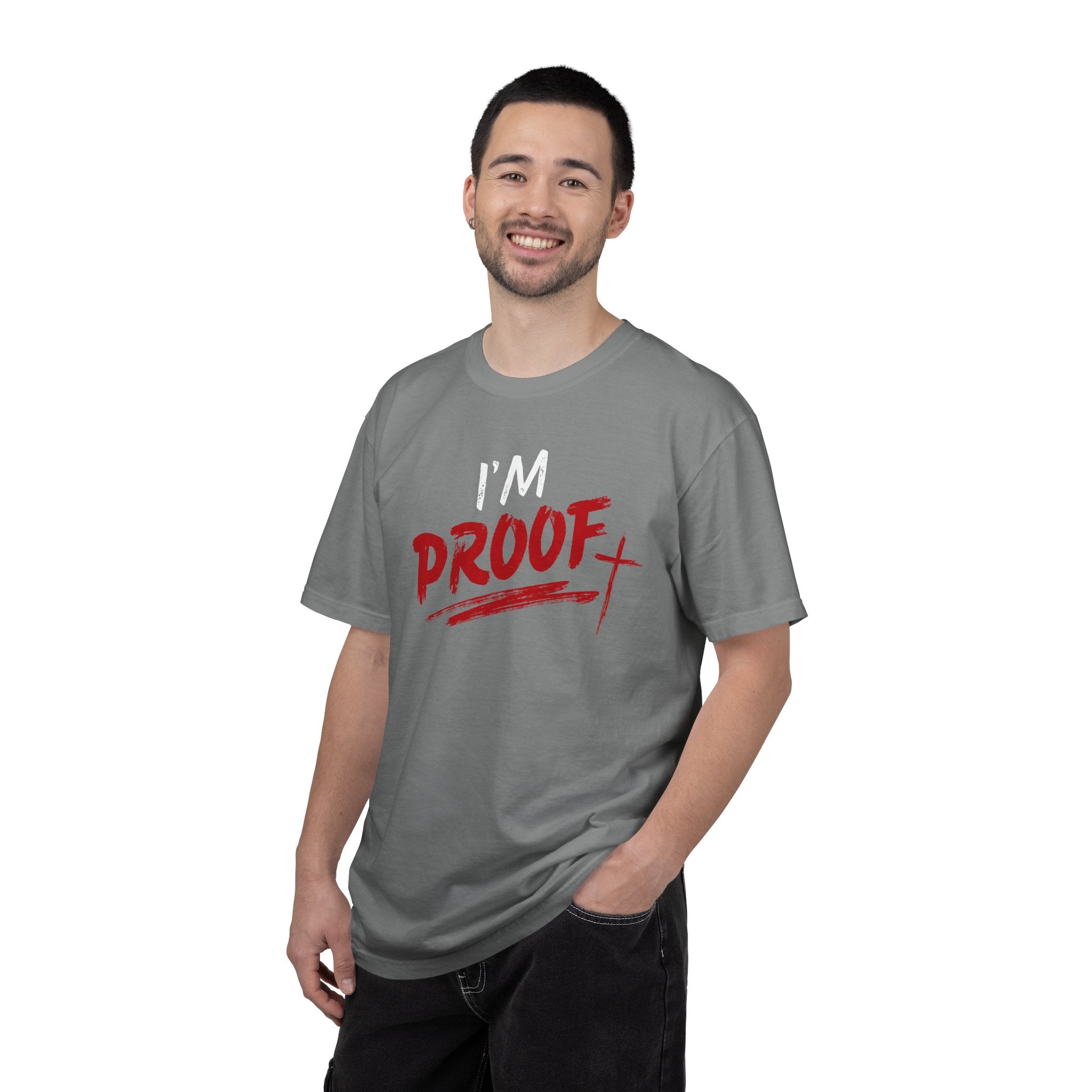 Proof Graphic T-Shirt — Bold Red Brushstroke Design