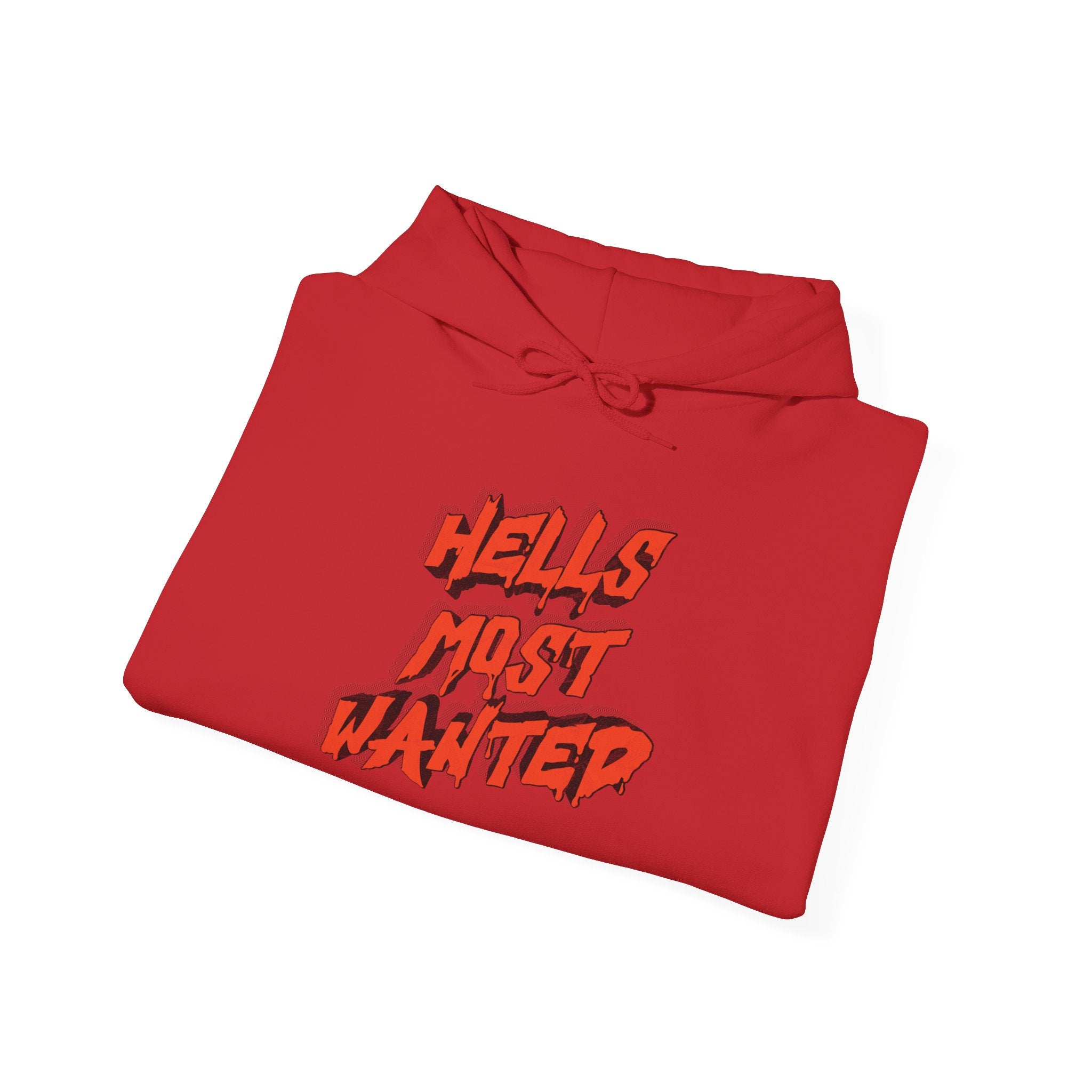 Hoodie — "Hell's Most Wanted" Retro Red Graphic Pullover