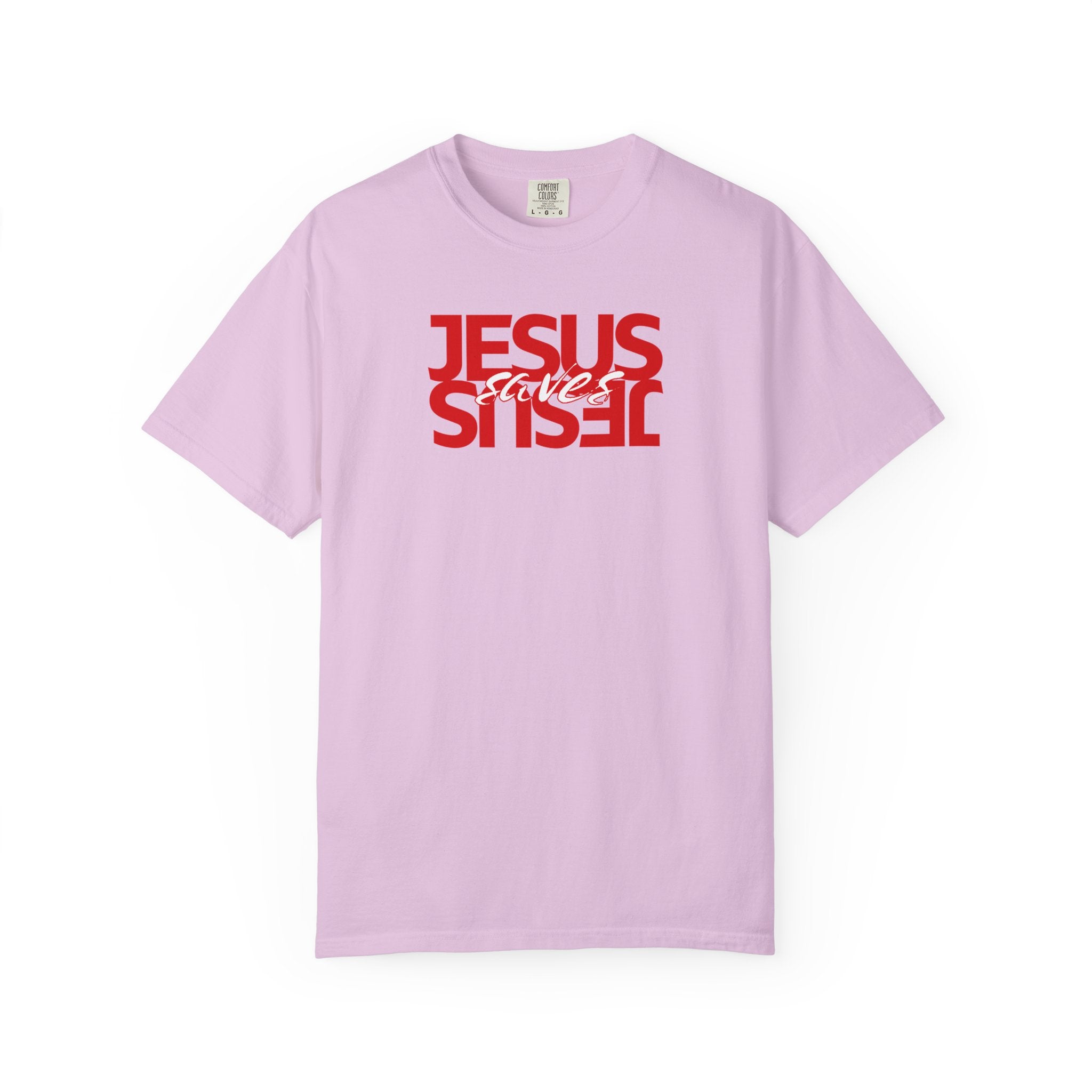 Jesus Saved Reversed Graphic T-Shirt — Faith Statement Tee