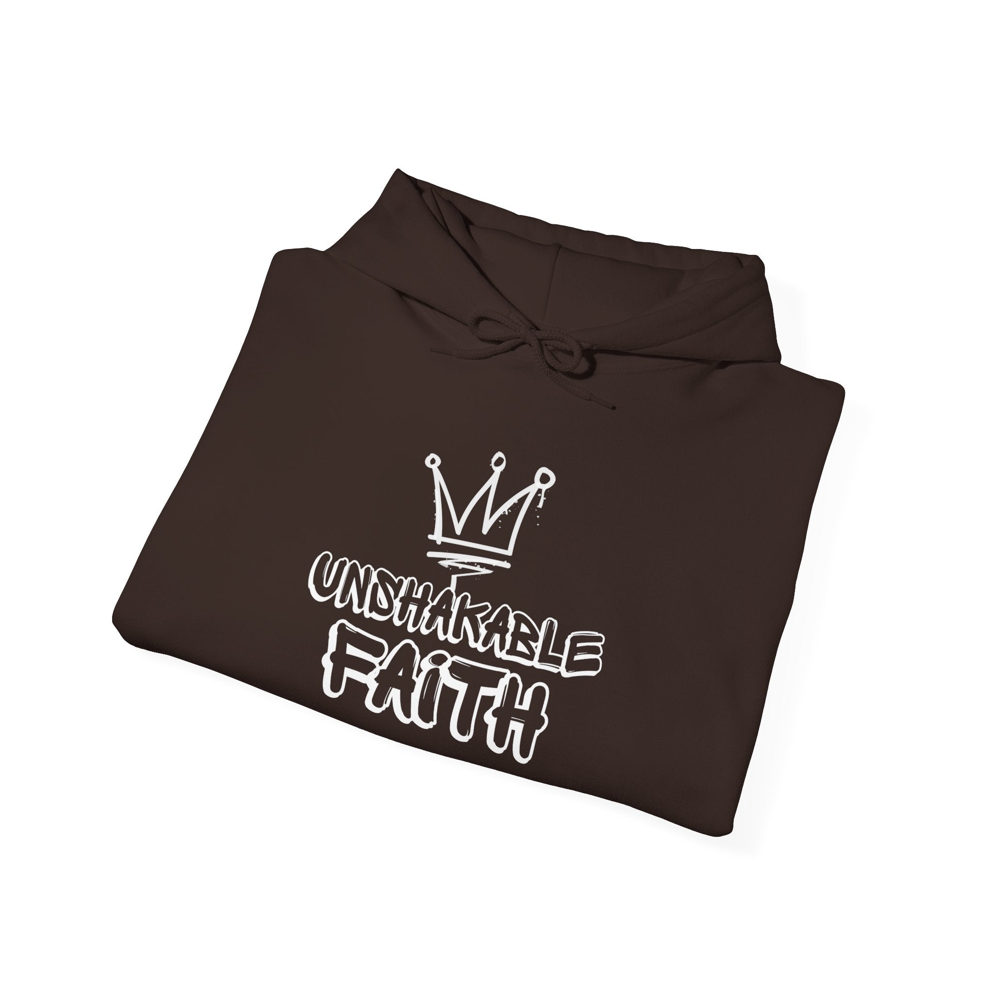Unshakable Faith Hoodie — Crown Graphic Christian Sweatshirt