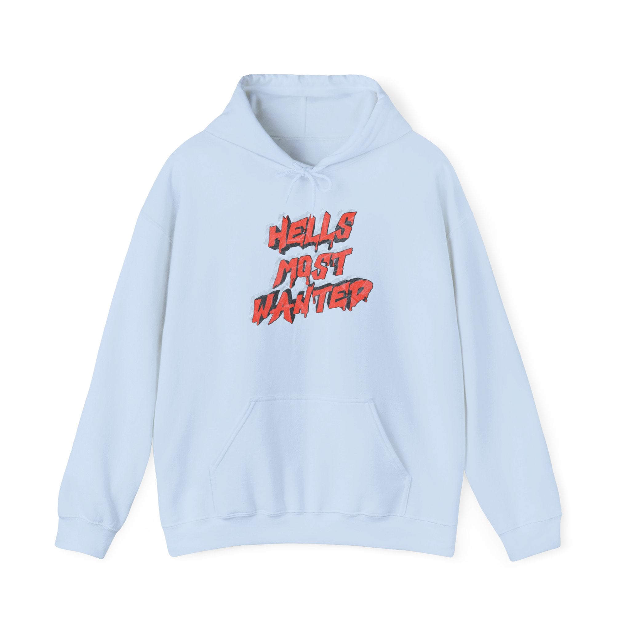 Hoodie — "Hell's Most Wanted" Retro Red Graphic Pullover
