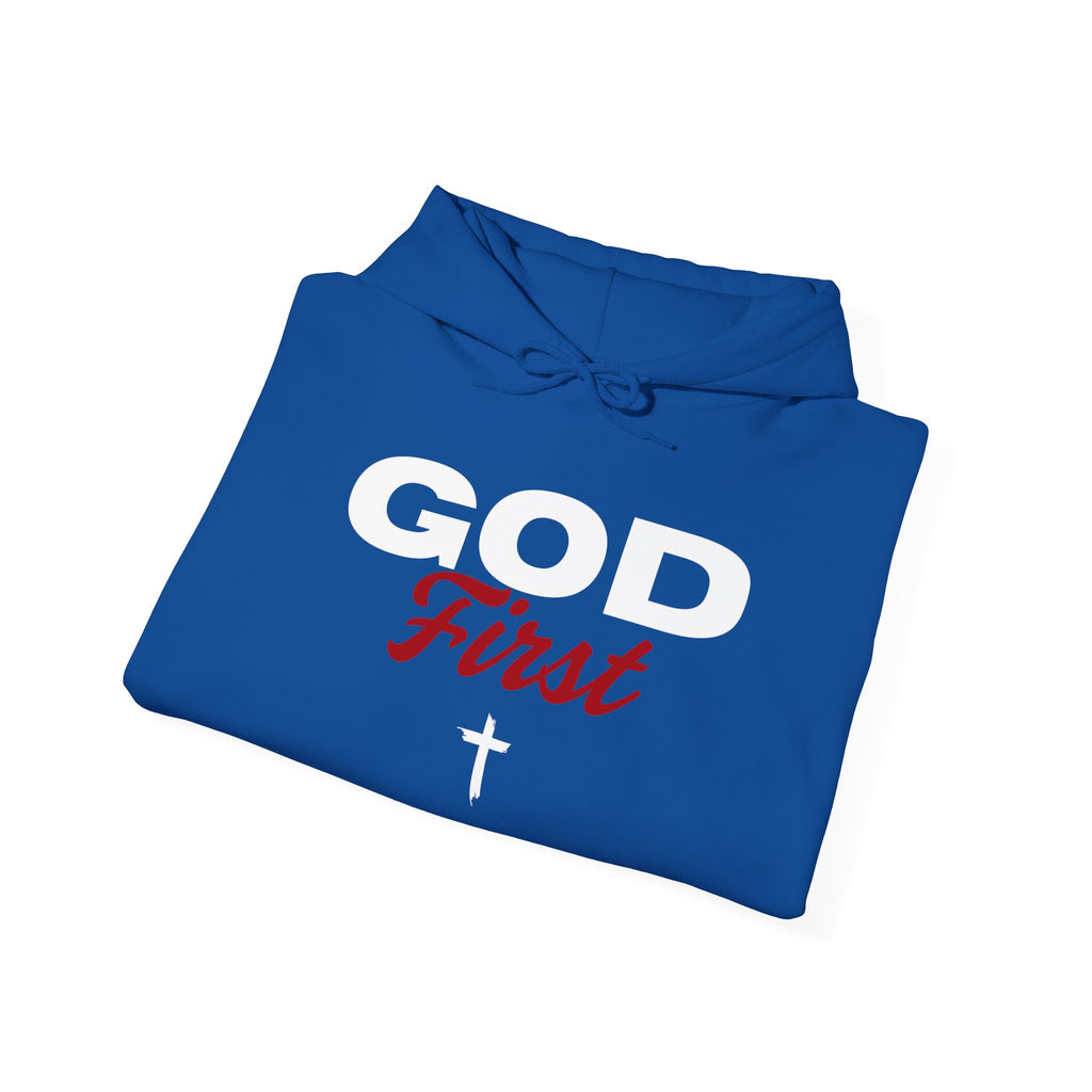 God First Hoodie — Christian Faith Cross Pullover