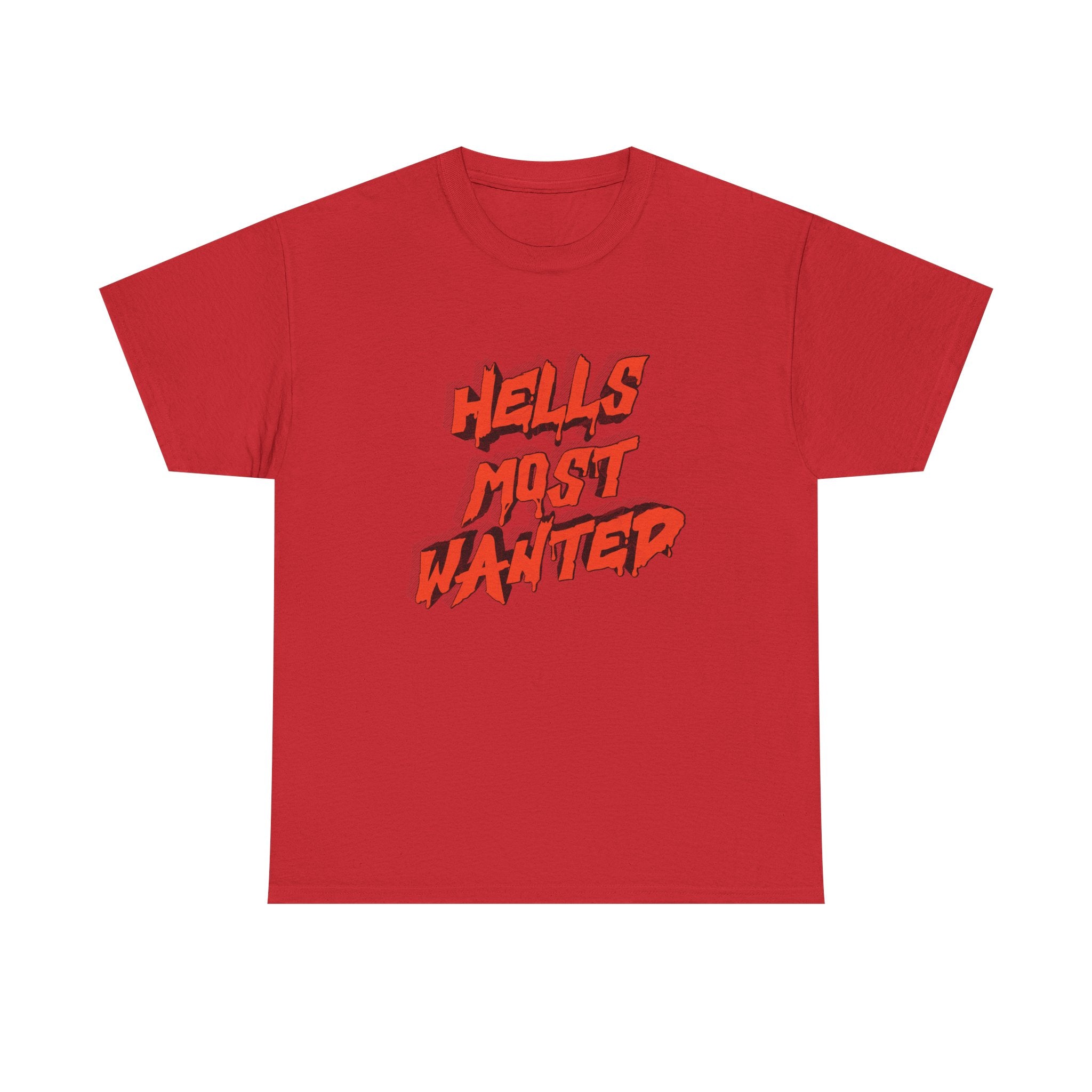 T-Shirt — "Hell's Most Wanted" Retro Red Graphic Tee