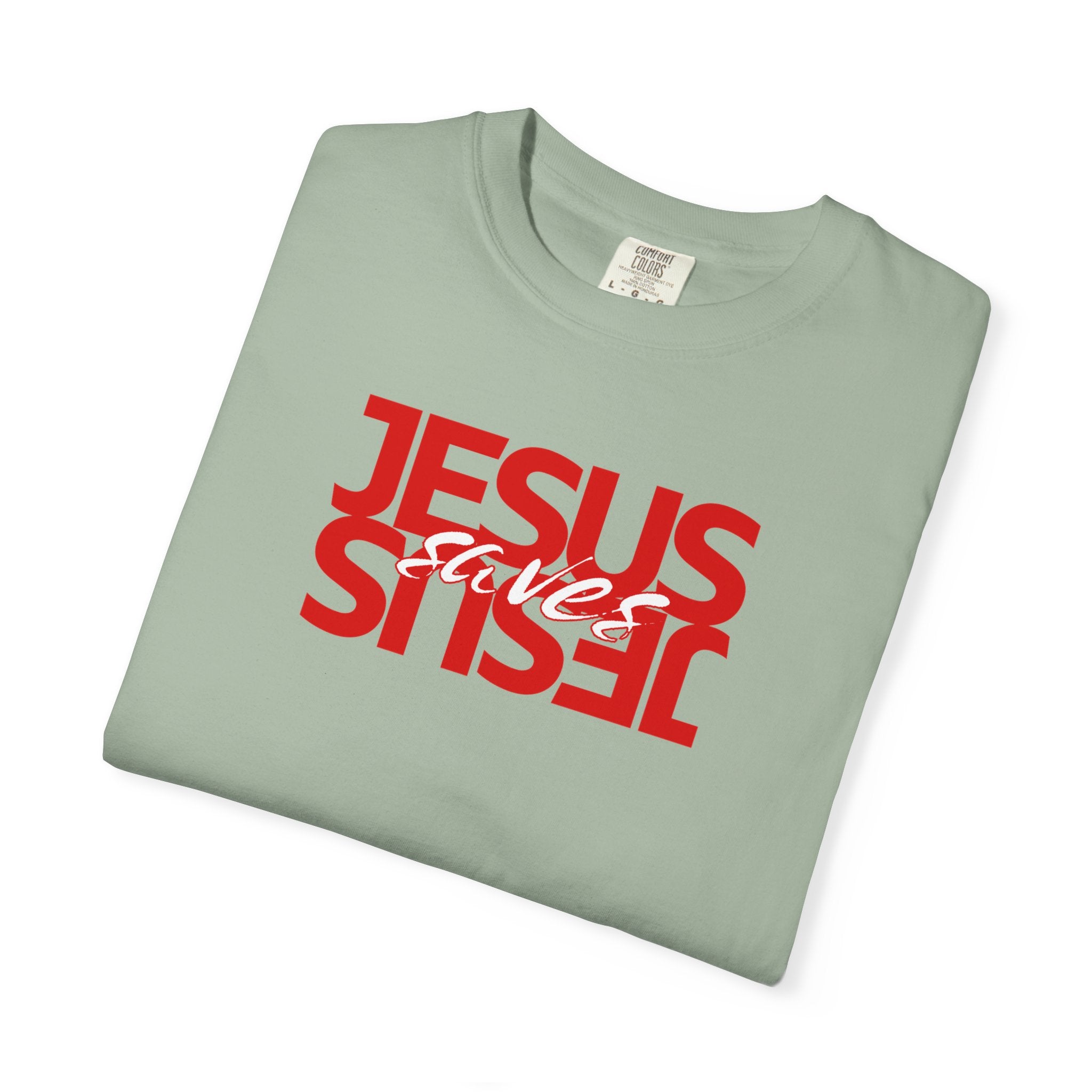 Jesus Saved Reversed Graphic T-Shirt — Faith Statement Tee