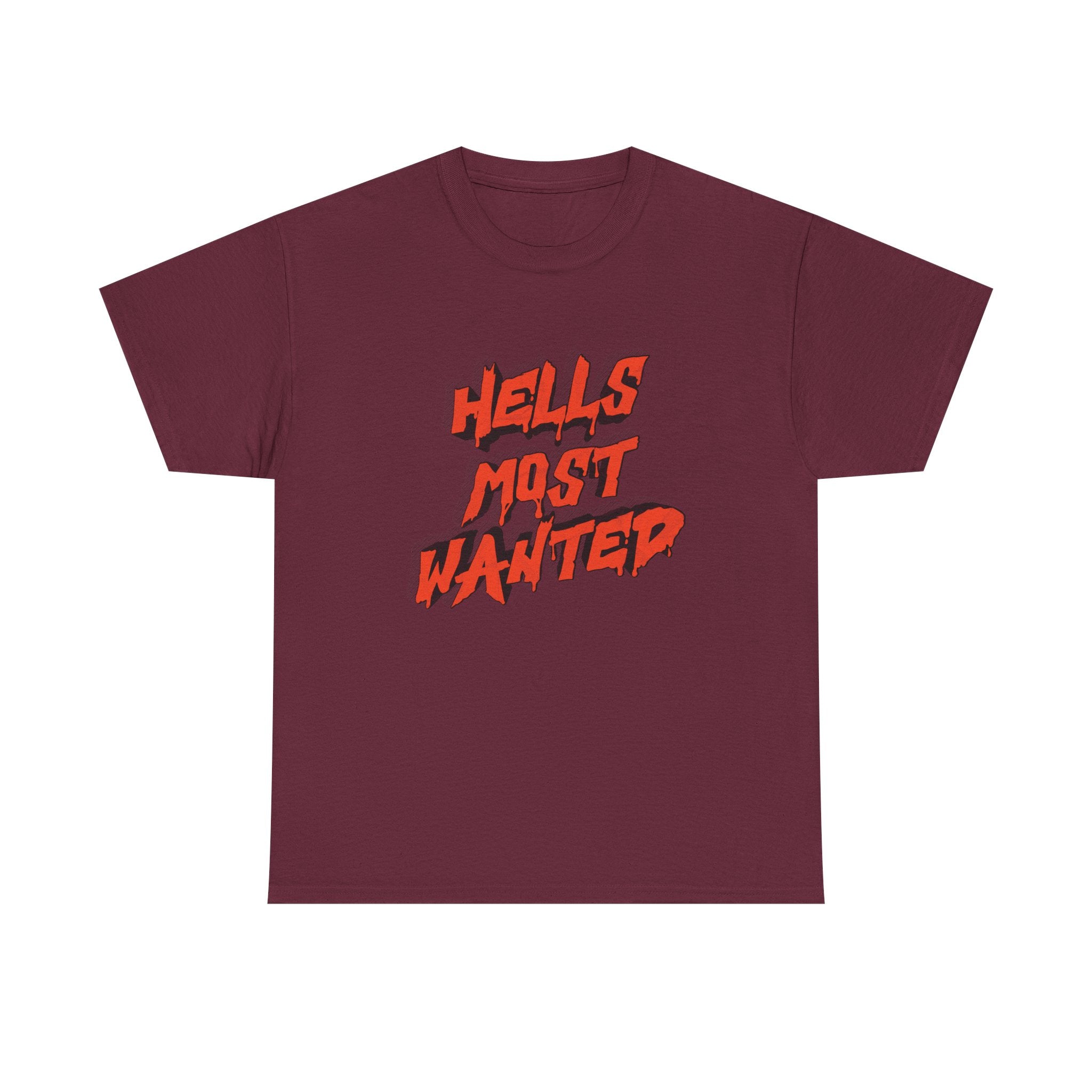 T-Shirt — "Hell's Most Wanted" Retro Red Graphic Tee