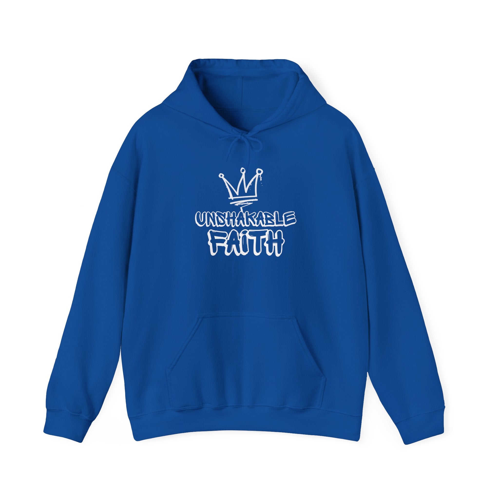 Unshakable Faith Hoodie — Crown Graphic Christian Sweatshirt