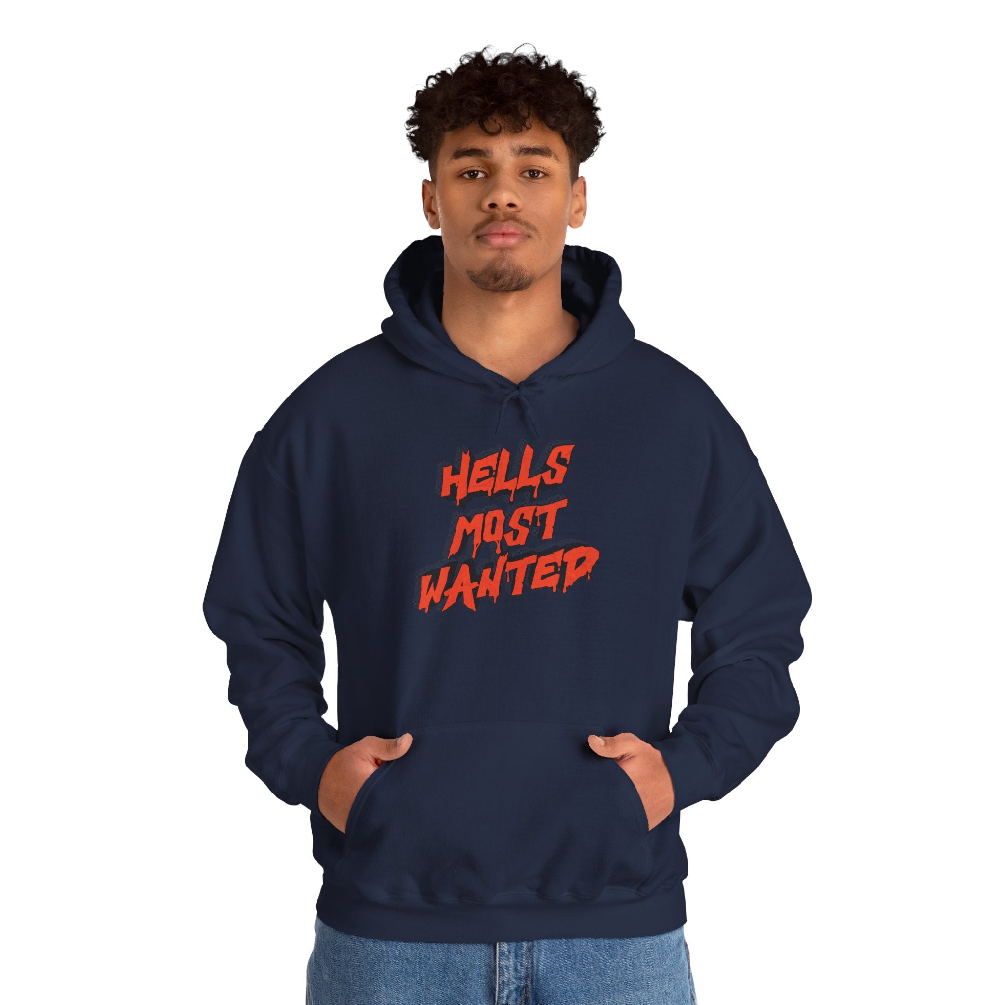 Hoodie — "Hell's Most Wanted" Retro Red Graphic Pullover