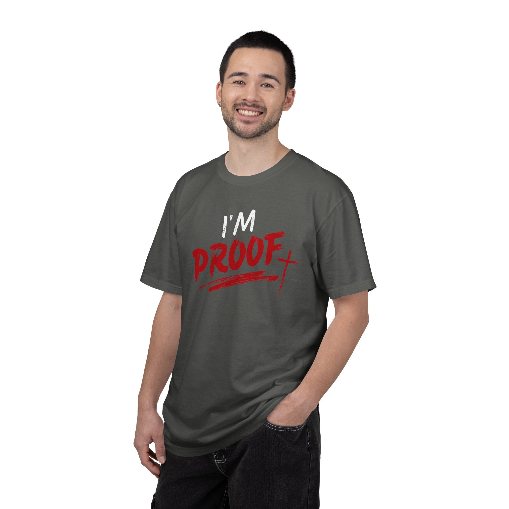 Proof Graphic T-Shirt — Bold Red Brushstroke Design