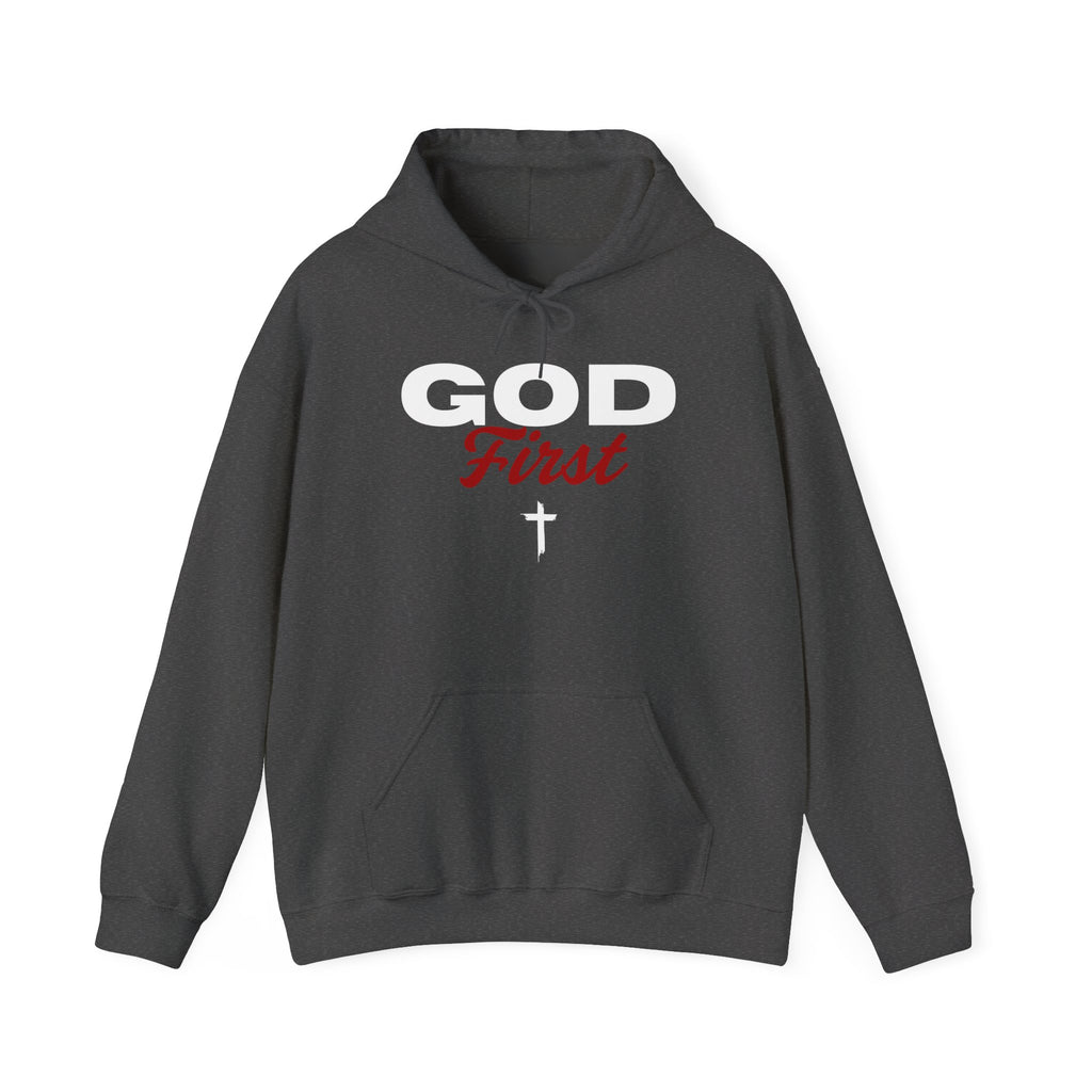 God First Hoodie — Christian Faith Cross Pullover