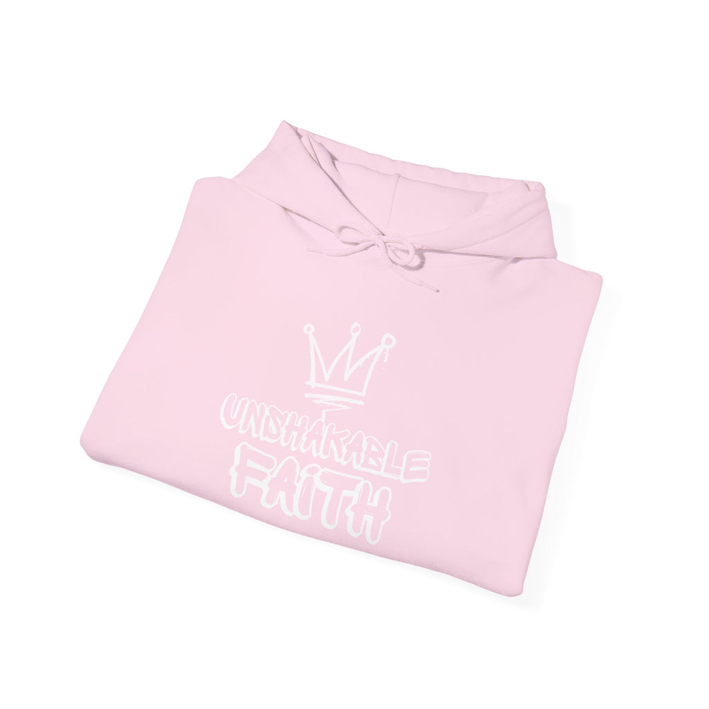 Unshakable Faith Hoodie — Crown Graphic Christian Sweatshirt